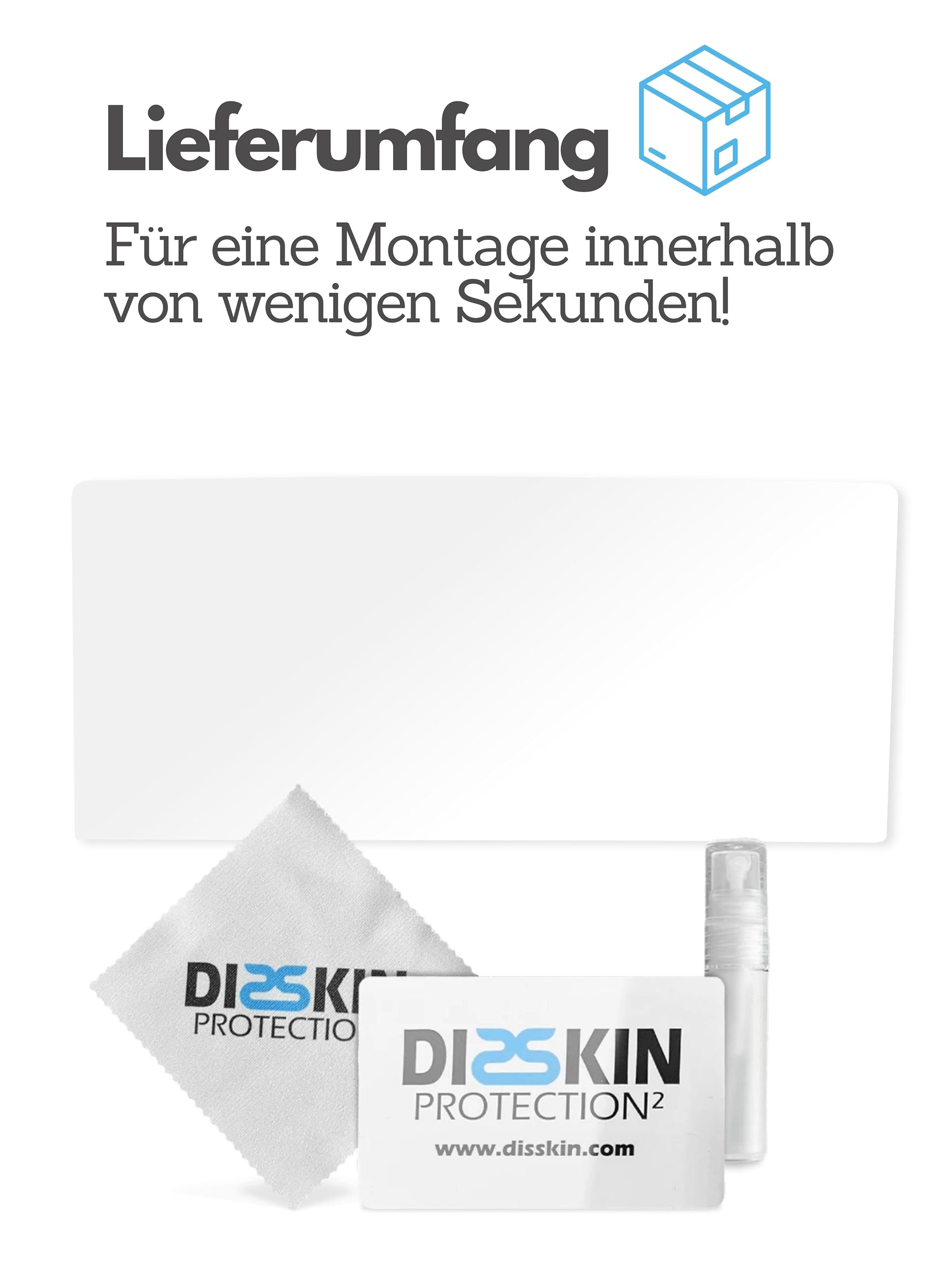 DISSKIN® Displayschutzfolie Kompatibel zu Skoda Octavia IV 10 Zoll (bis 01/2024) - selbstheilend durch Wärme, Matt, antibakterielle Beschichtung, Anti-Fingerabdruck