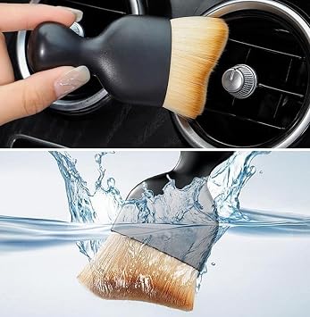 Busstier Soft Hairy Interior Detail Cleaning Brush Anti-Scratch Auto Cleaning Brush Ergonomic Design for Sensitive Surfaces