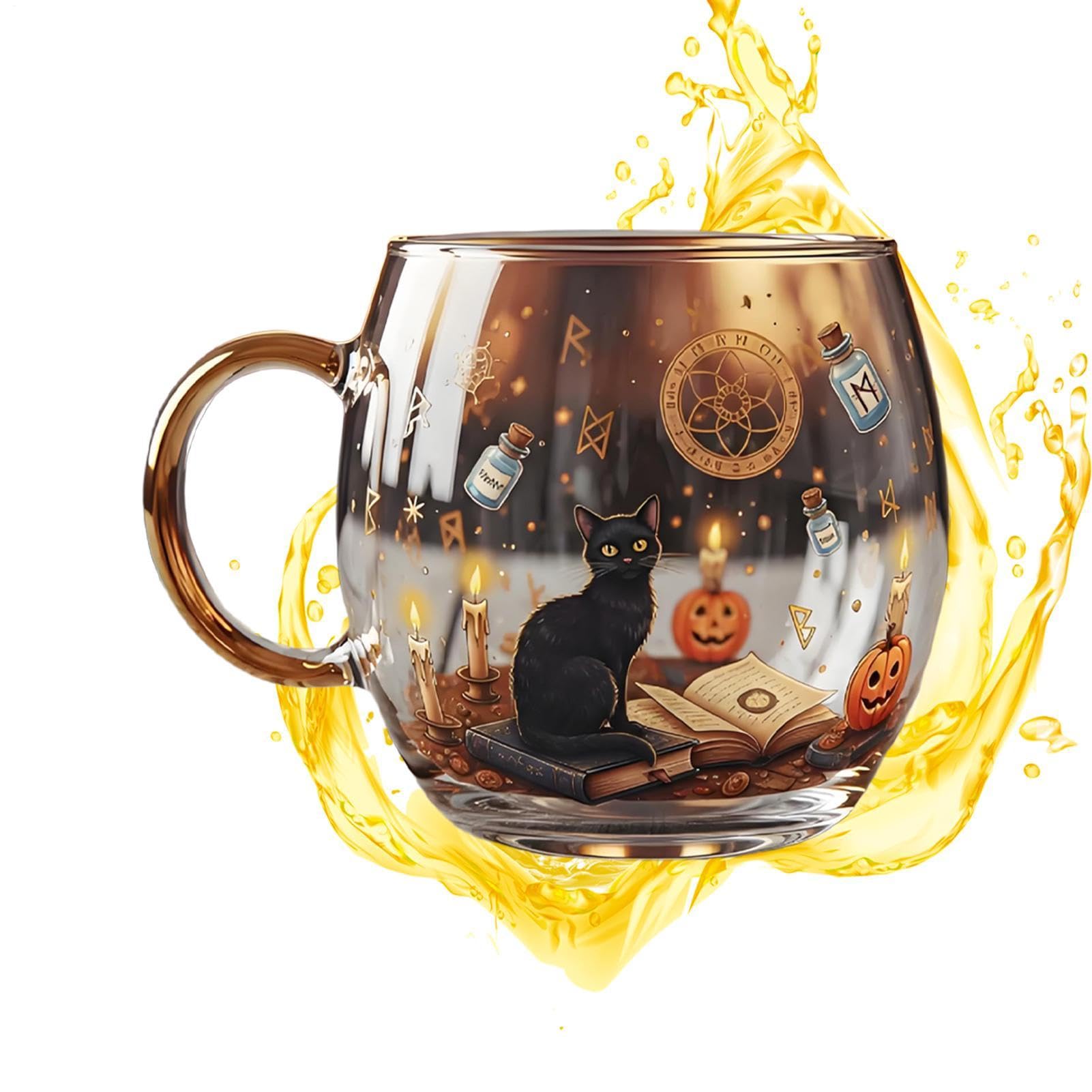 Tasse à café Halloween en verre pour décorer la maison et servir le latte