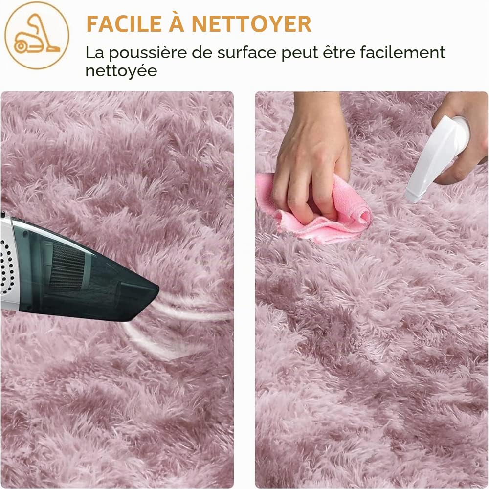 Hiseng Rugs Tapis de Salon Longs, Shaggy Doux et Confortable Tapis de Sol Moelleux Moderne Antidérapant Rugs pour Décoration Intérieure Salon (160x230cm,Beige)