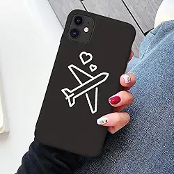 Capa de telefone de luxo com mapa do mundo para iPhone XR XS Max X XS 12 11 Pro max SE 2020 6s 7 8 Plus Capa de silicone para avião em TPU macio, avião 3, para iphone 12MiNi