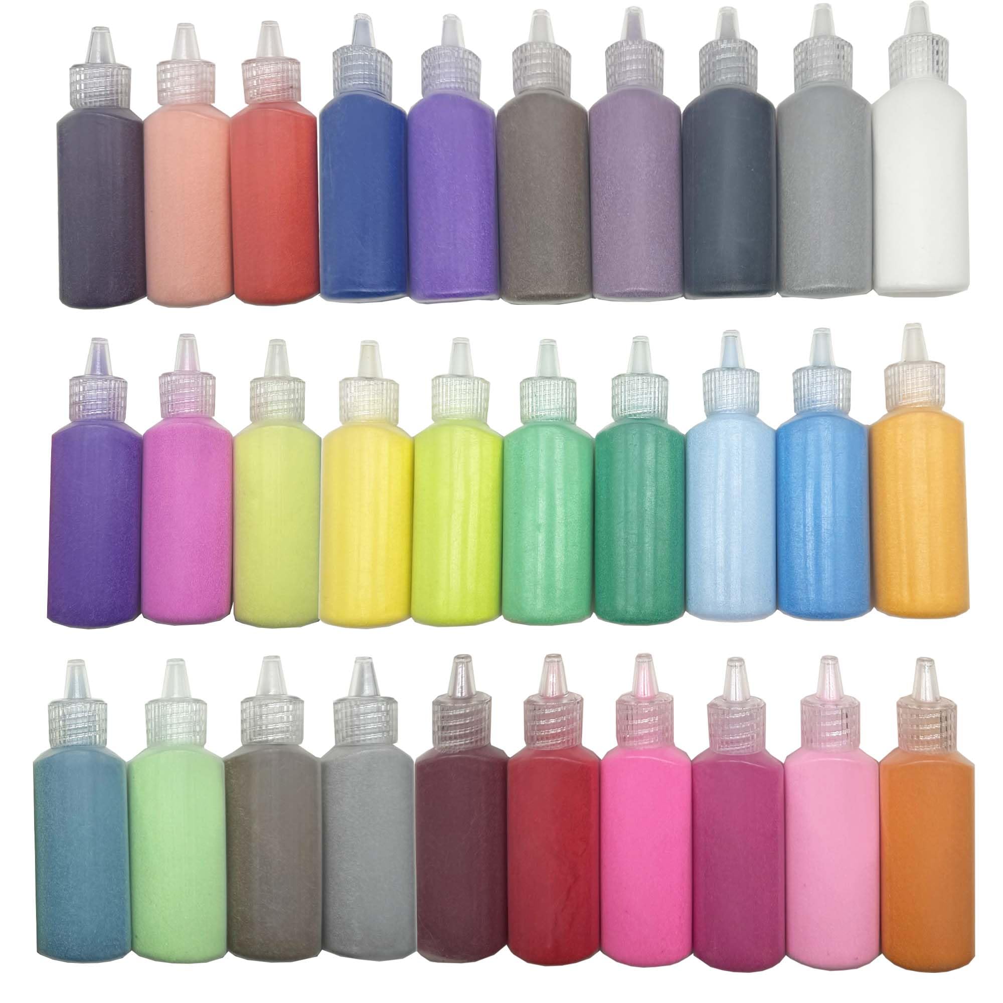 Allazone Art Sand Kit, 30 Botellas de Arena de Colores, Juego de Manualidades de Arena, Paquetes de Pintura de Arena Art para DIY Arena Artes y Manualidades Kit para Dibujar, Pintar