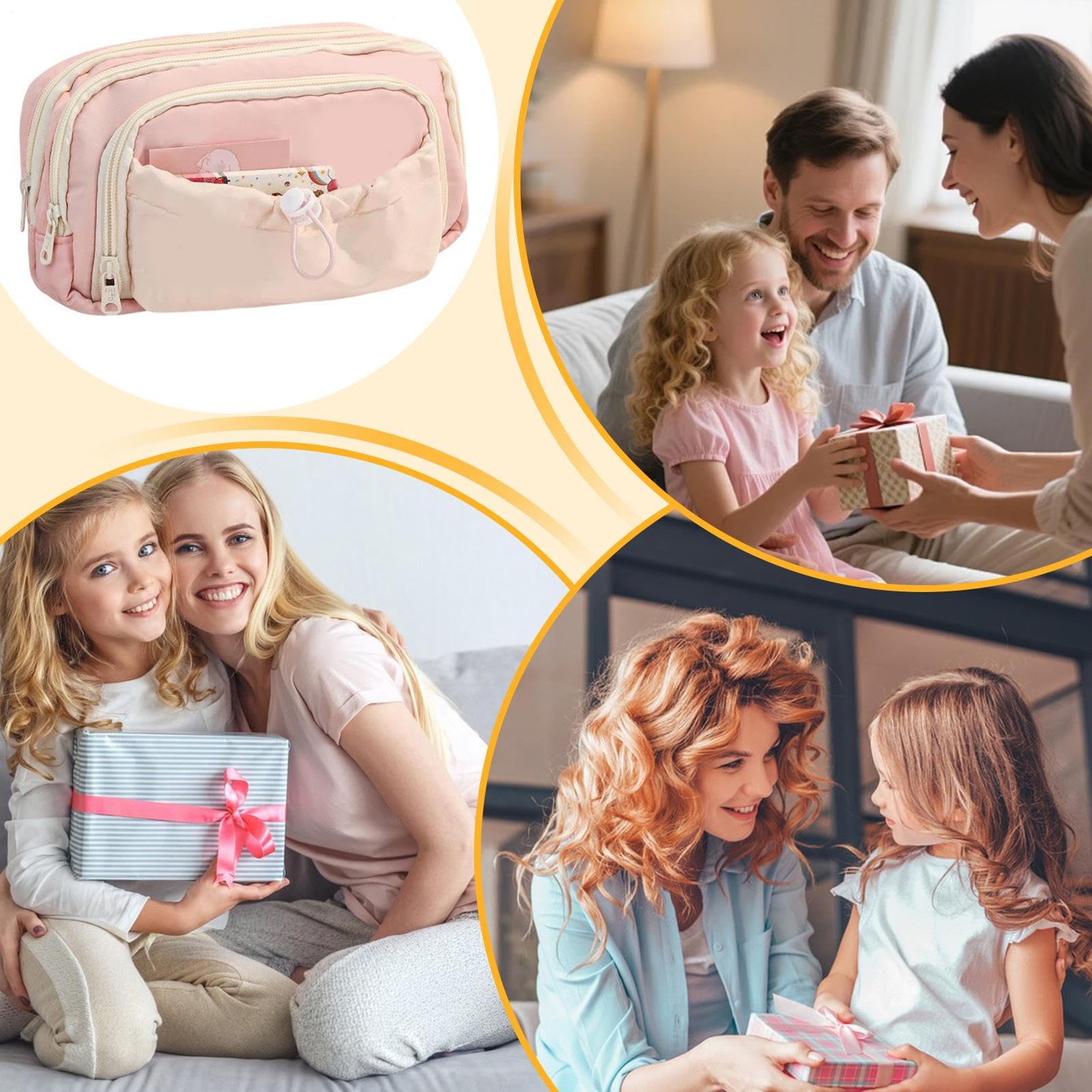 Generisch Simpatico organizer per cancelleria a forma di cucciolo, grande capacità, astuccio portatile per adolescenti, ragazze, ragazzi, ufficio, viaggi, università, aula, artigianato, cosmetici