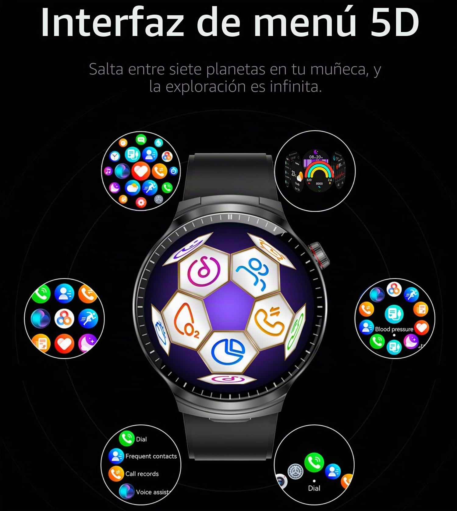 AIEK Reloj inteligente con auriculares, hacer llamadas/respuestas, monitor de sueño de frecuencia cardíaca, Siri más de 100 modos deportivos, reloj de fitness de 1.85 pulgadas para hombres y mujeres