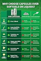 Vista 7 de Cápsulas de aceite orgánico de orégano con aceite de semilla negra, ajo, cúrcuma, albahaca santa, vitamina D3, E y pimienta negra para una mejor