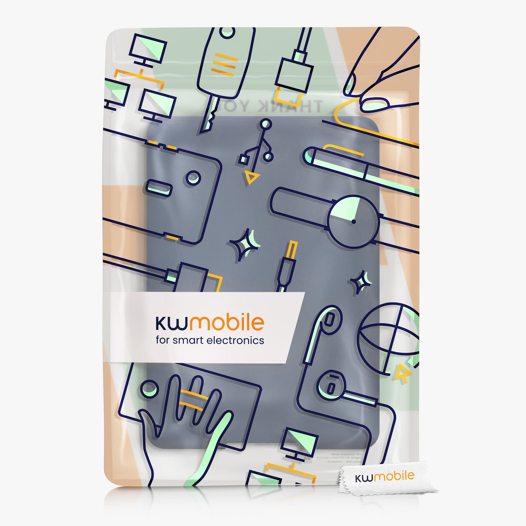 Funda compatible con Amazon Kindle Paperwhite - Tapa trasera de TPU para lector electrónico - (para 2017 y mayores) azul oscuro 7
