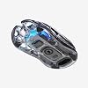 GravaStar Mercury M2 RGB 26K DPI Optical Gaming Mouse, Wireless, Programmable 5-Button (Transparent Black)