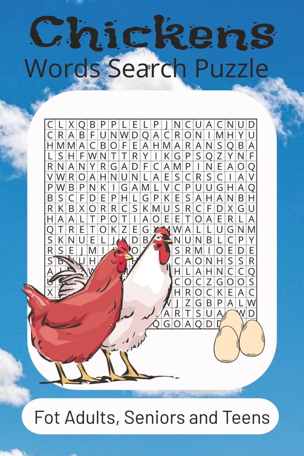 Chickens Word Search Puzzle For Adults, Seniors and Teens: Crossword Puzzles with Easy to Read Print about Chickens, chicks, eggs and more | 6x9 ... Gifts for Chicken lovers, Holidays and Travel