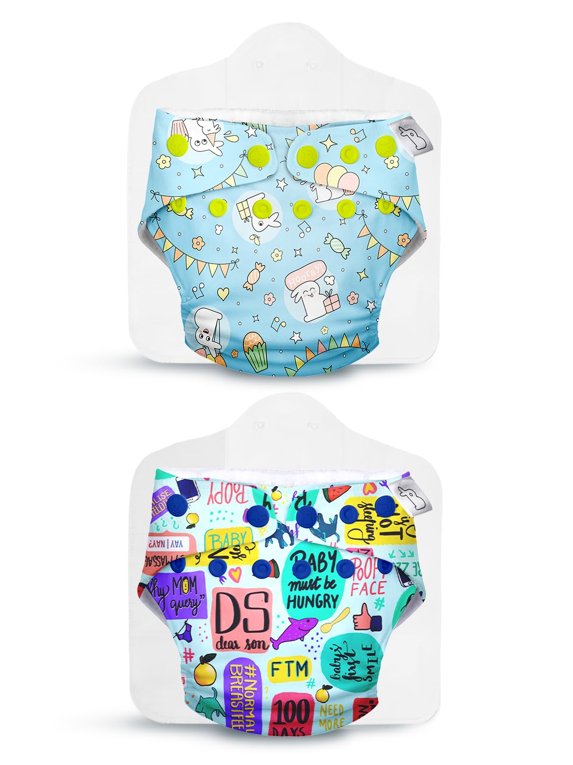 SuperBottoms Swimming Diapers for Babies & Toddlers – Reusable & Adjustable Swim Diapers – Washable Cloth Diapers – Skin Friendly Fabric – Easy to Clean – Fits 3M – 3Y | Pack of 2