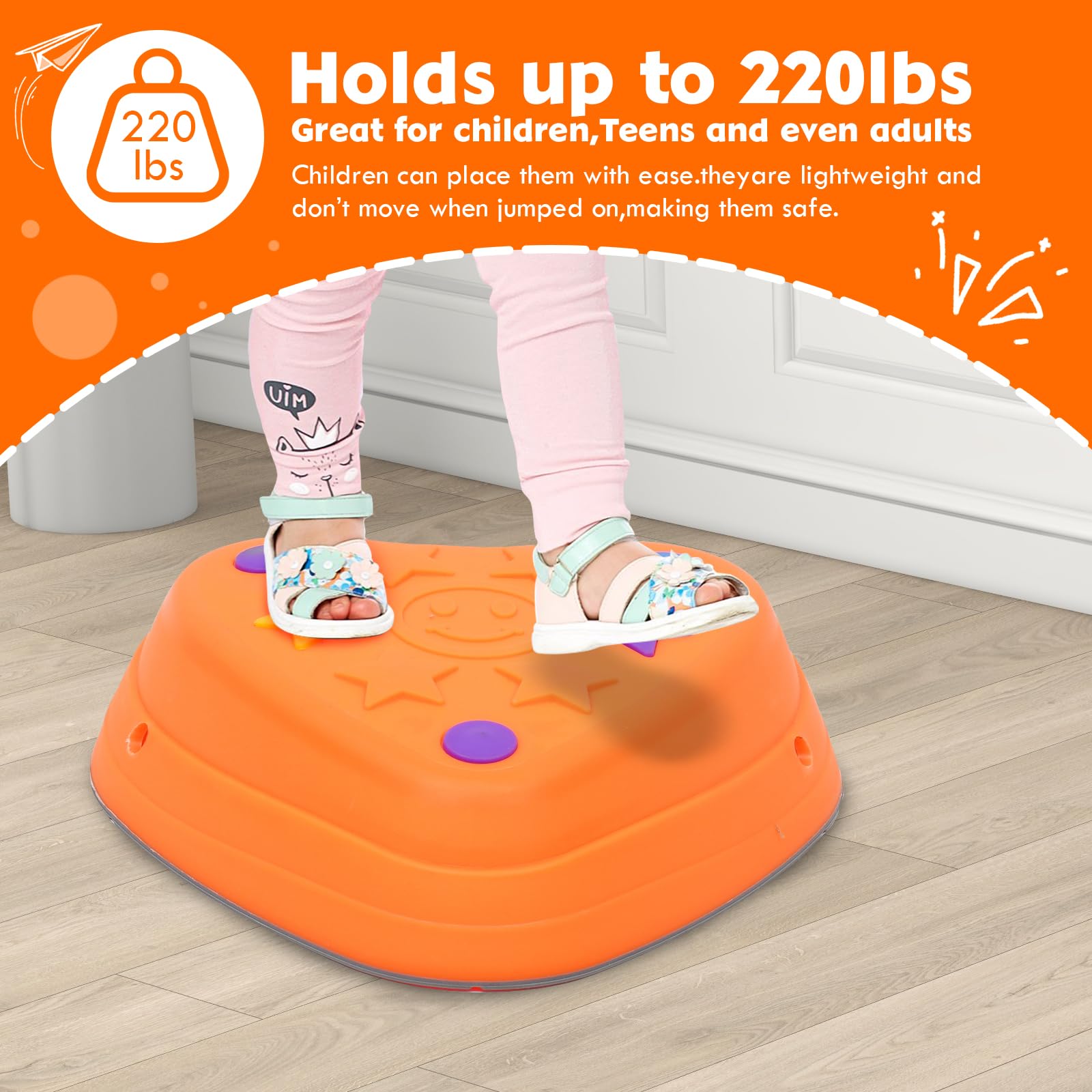 Piedras de Equilibrio para Niños,6 Piezas de Piedras Apilables con Superficie Antideslizante Juguete Sensorial para Interior y Exterior,Juego de Jardín para Desarrollar la Motricidad Fina