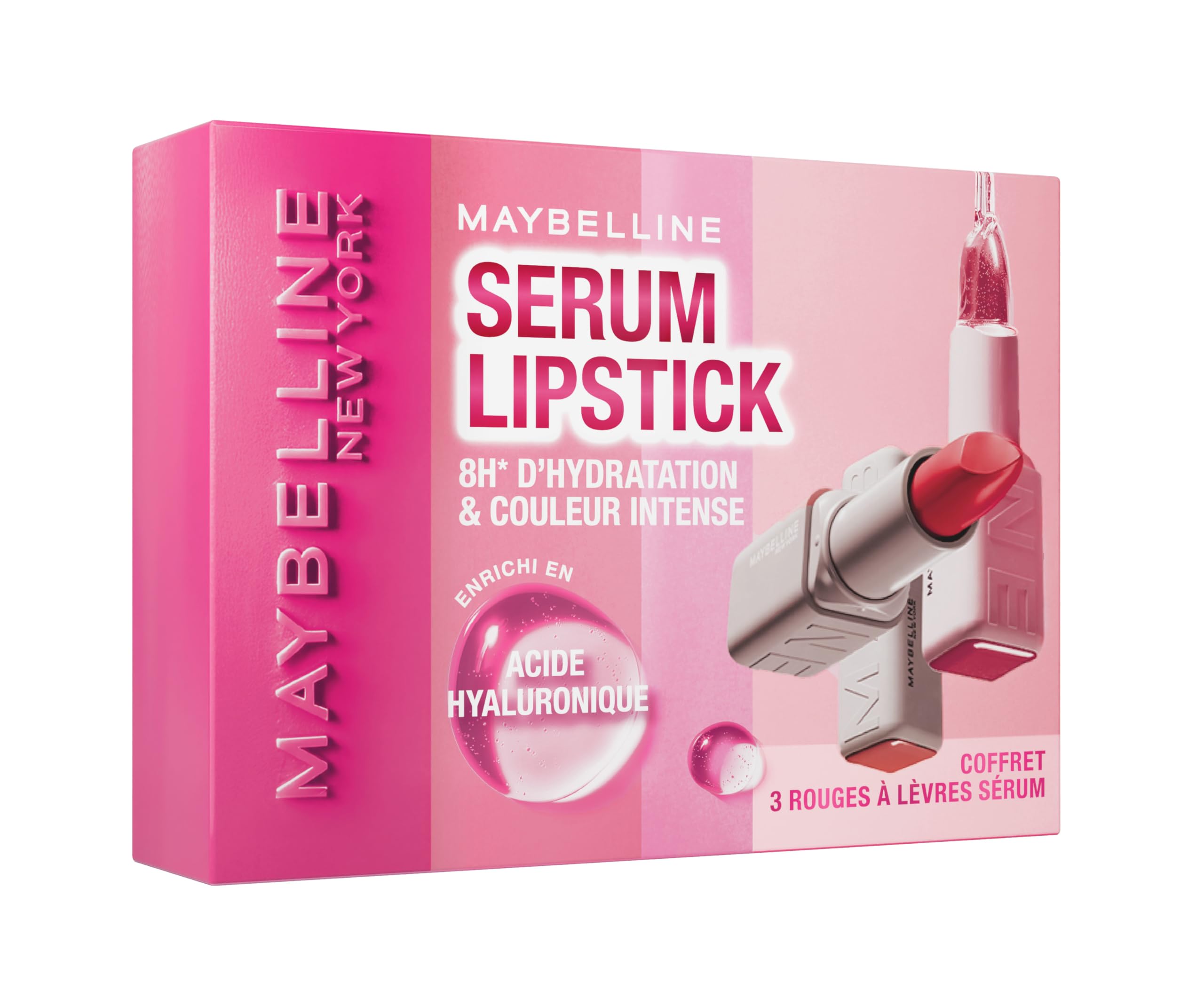 Coffret Serum Lipstick Maybelline - Rouges à Lèvres Hydratants 8H