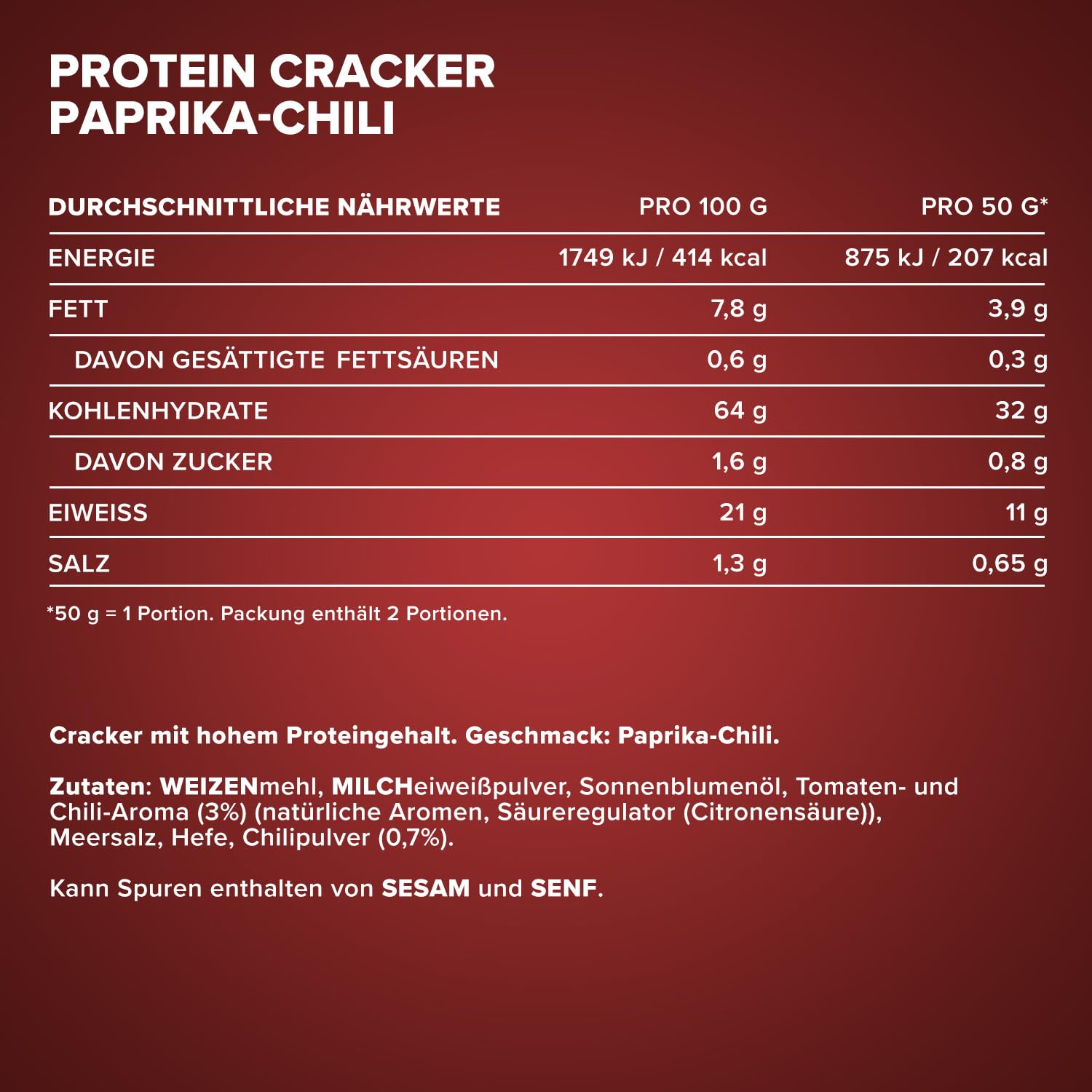 IronMaxx Galletas Saladas Proteicas Sabor Pimienta y Chile 100g - Aperitivo Crujiente con 21% de Proteina - Bajo en Azucar, Horneadas y No Fritas - Ideal para un Estilo de Vida Activo