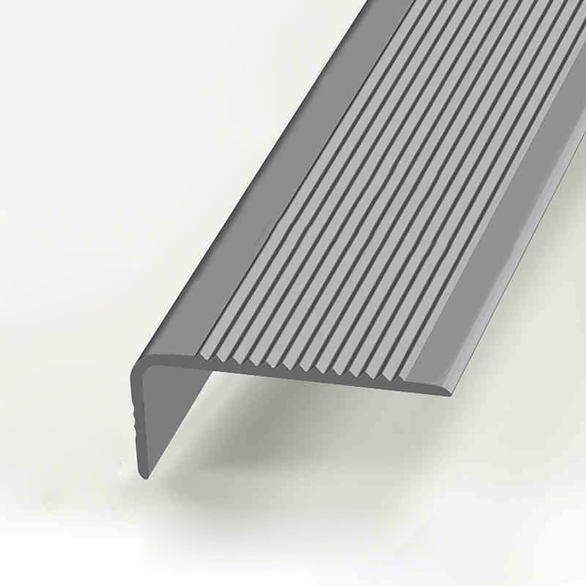 FOELANNE Self Adhesive Rubber Angle Edging, Non-Slip Self Adhesive Stair Nosing Indoor Outdoor Multicolor 0.5-10m(Grey,1m/39.3in)