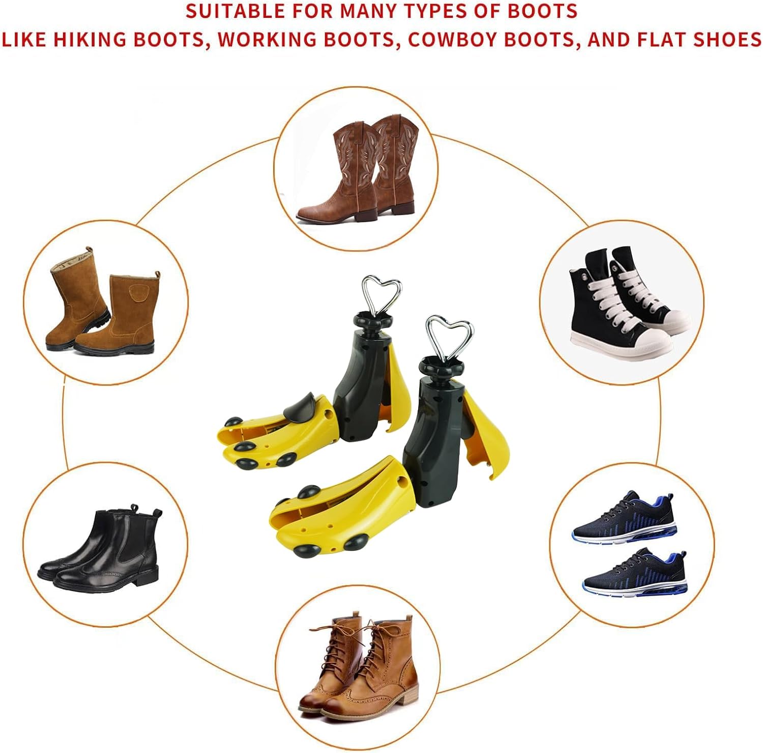 Shoe Stretcher&Boot Stretcher - Men's&Women's, Adjustable Width and Length for Wide Feet, Shoe Boot Stretcher