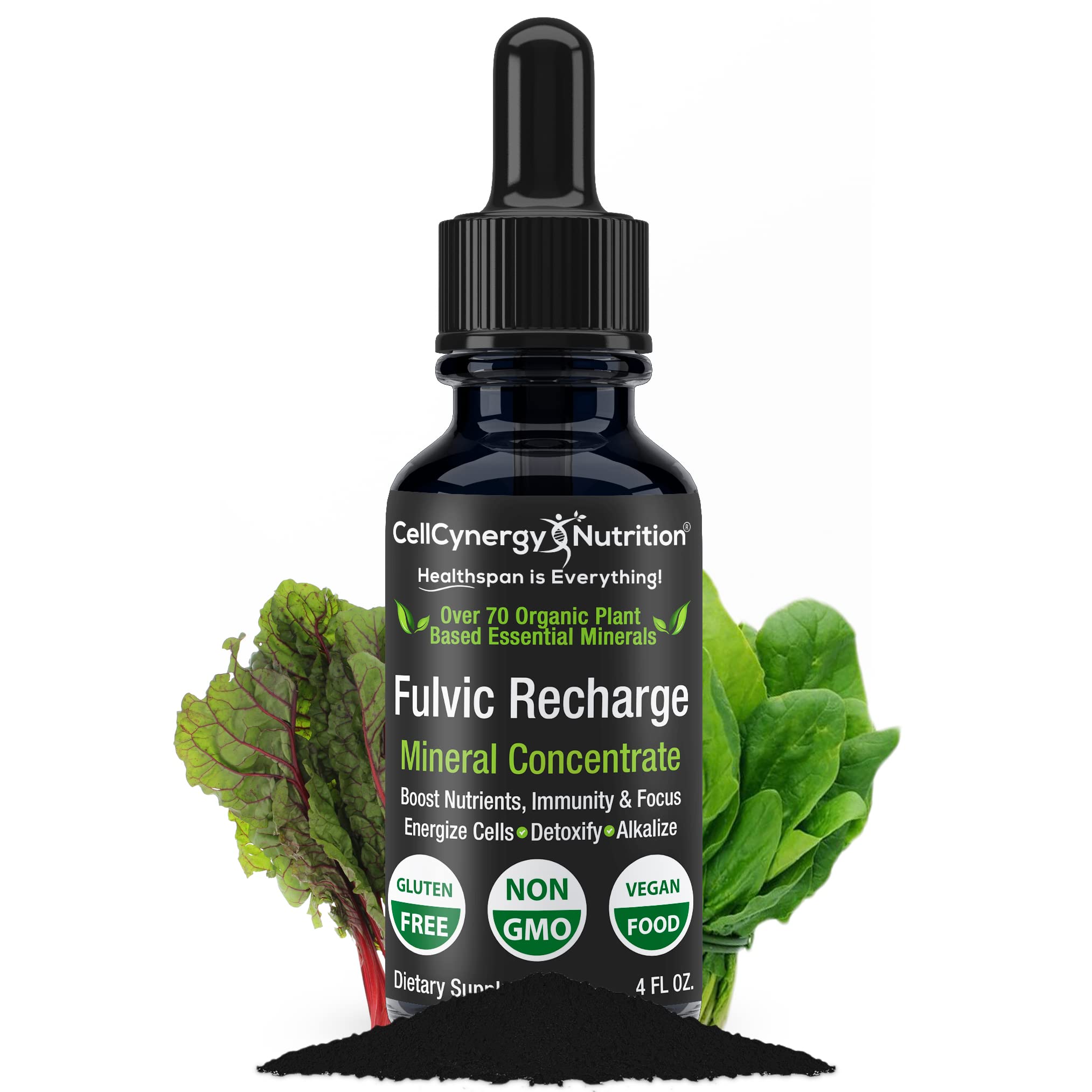 Fulvic Acid Humic Acid Trace Mineral Drops - Natural Organic Ionic Mineral Blend & Electrolyte Keto 