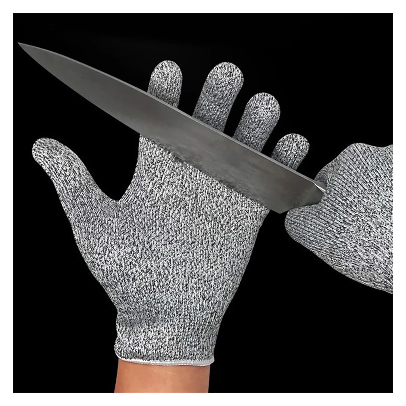 Guanti di Sicurezza antitaglio H+P+P+E Guanti antitaglio di Sicurezza Livello 5 Alta Resistenza Industria Cucina Giardinaggio AntiGraffio Antitaglio Taglio del Vetro Multiuso(XL)