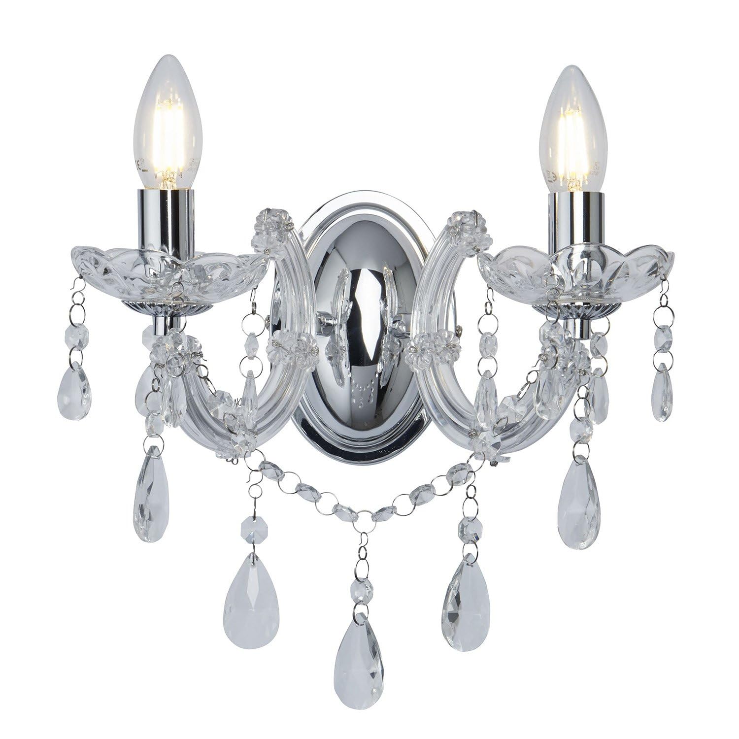 Searchlight Marie Therese - Classic Wall Light, Chrome