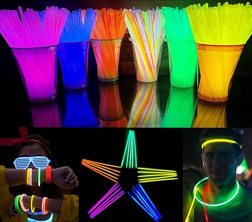 GiftExpress Paquete de 150 barras de brillo  8 pulgadas de colores neón surtidos que brillan en la oscuridad  Recuerdos de fiesta iluminados a disponible en Yaxa El Salvador
