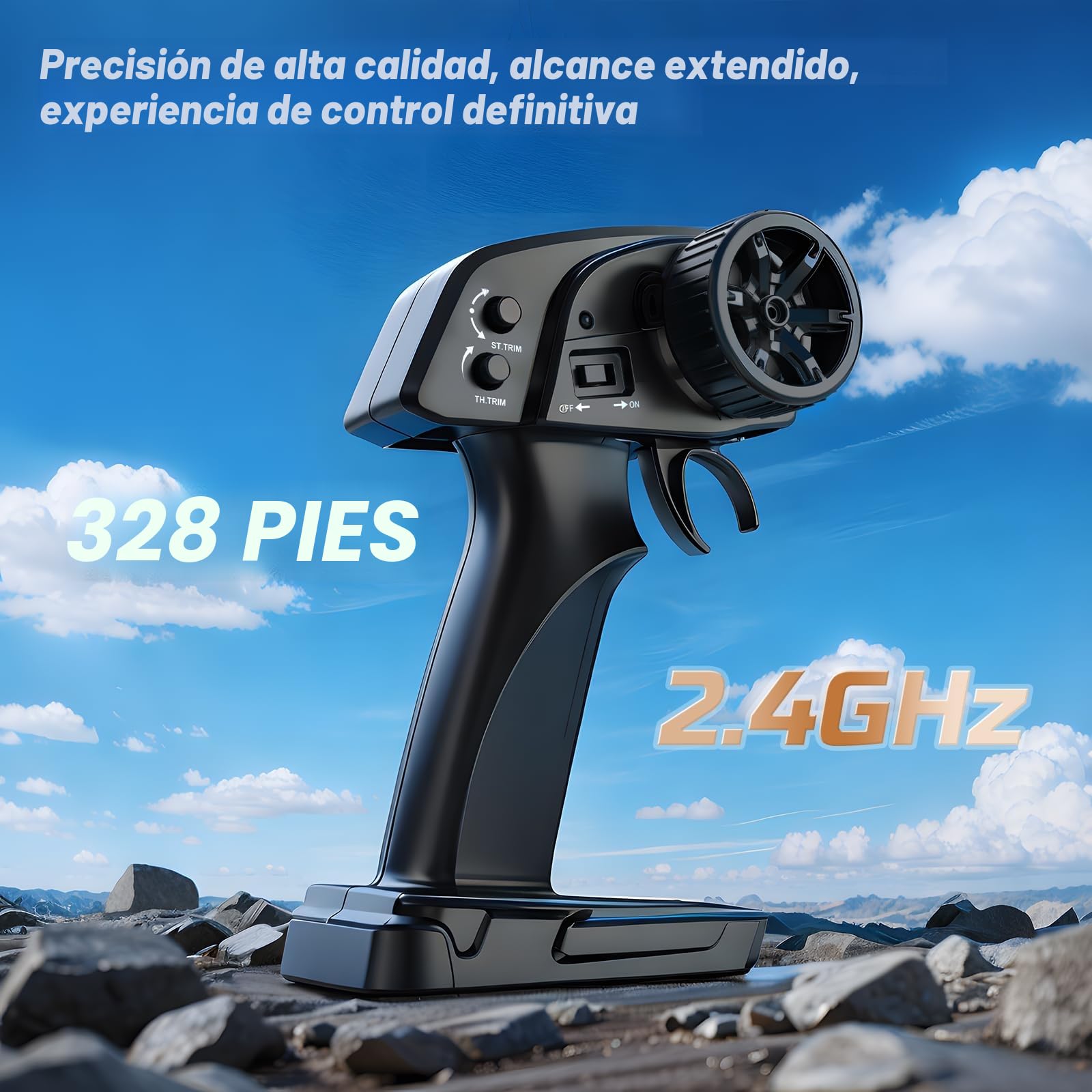 DEERC 9309E 1/16 - Coche Todoterreno teledirigido rápido para Adultos, 40 km/h, 4x4, eléctrico, Todoterreno, Control Remoto, 2,4 GHz, Alta Velocidad, Impermeable, con 2 baterías, para niños.