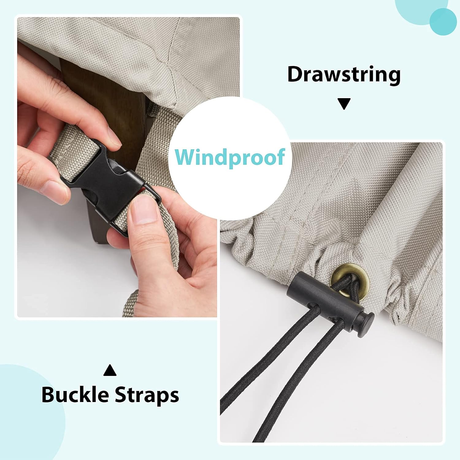 MR. COVER Chaise Lounge Cover, Patio Lounge Chair Cover, 86L x 34W x 32H Inches, Waterproof & UV Protection, Neutral Color, Amenre Series(2-Pack) : Patio, Lawn & Garden