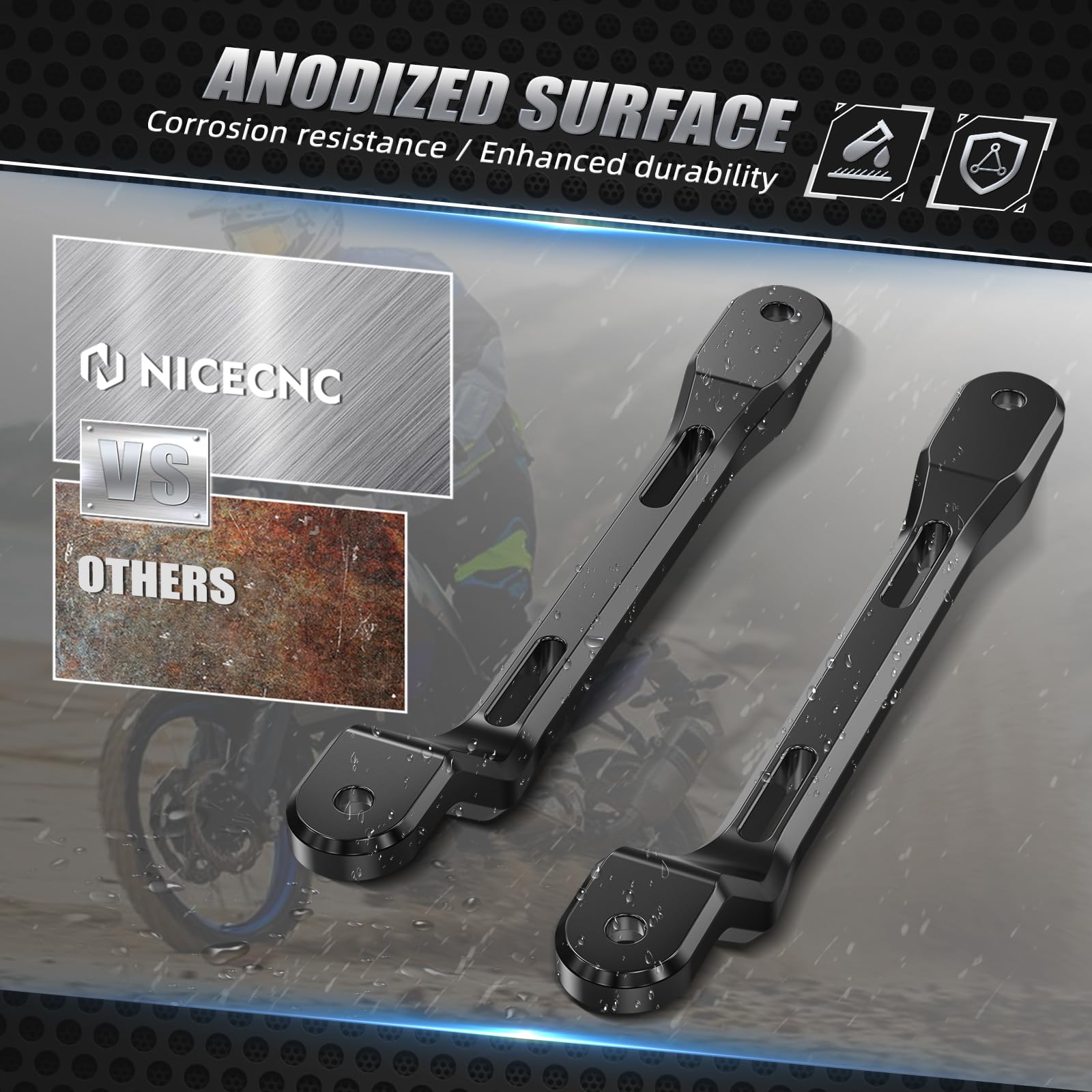 NICECNC Poggiapolpaccio Posteriore per Passeggero Compatibile con Yamaha Tenere 700/XTZ700 2019-2024, Tenere 700 Rally Edition 2020-2024, Tenere 700 World Raid 2022, Poggiapolpaccio Posteriore per