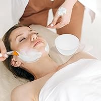 Vista 8 de Juego de cuencos de silicona blanca de silicona para mezclar tazones faciales, cuencos faciales de silicona para máscara facial, máscara de barro