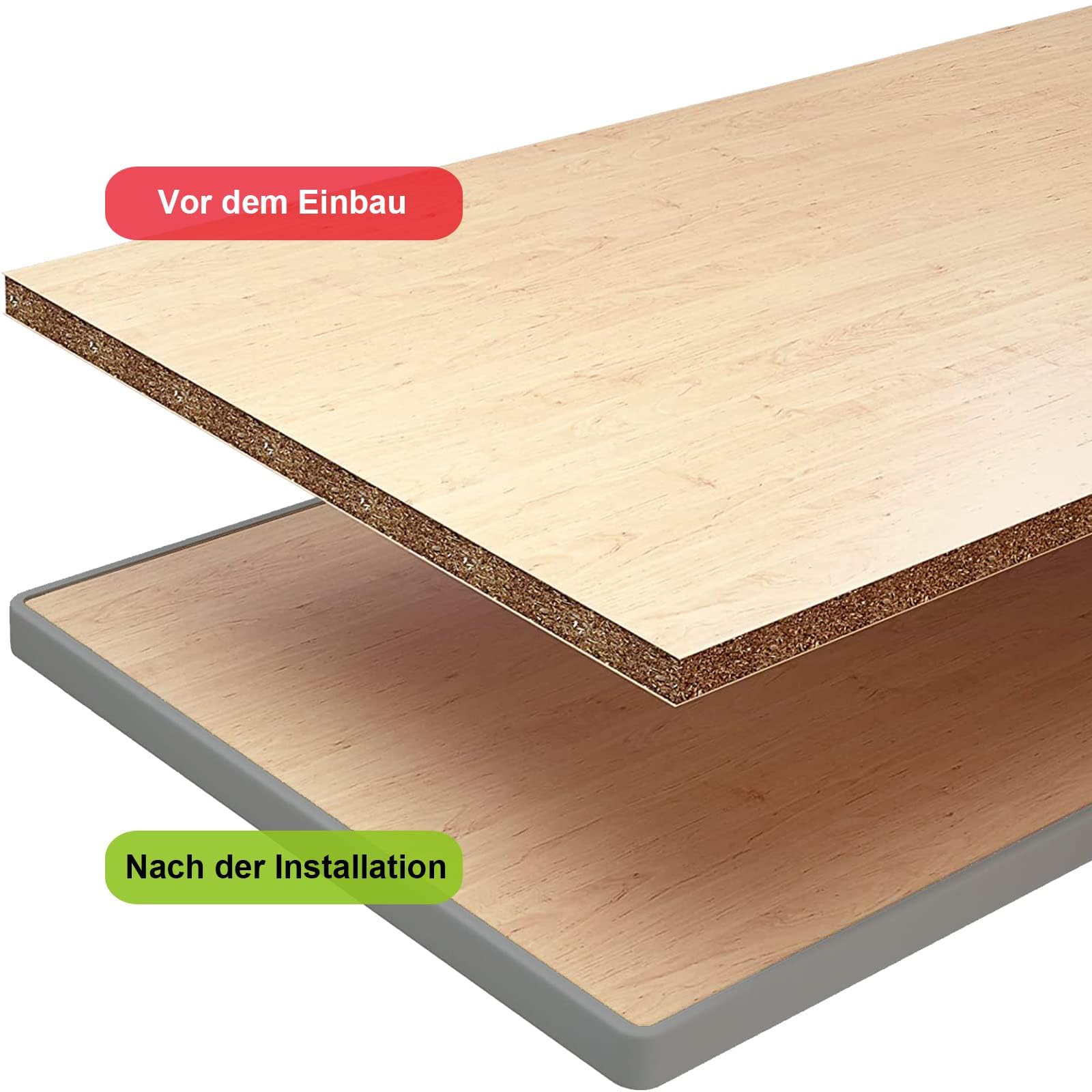 Cinta autoadhesiva para Muebles, Ancho Interior 18mm, Cinta para Cantos, Cinta para Cantos de Muebles, Cinta para Juntas de Esquinas, para Mesas y Armarios, Negro