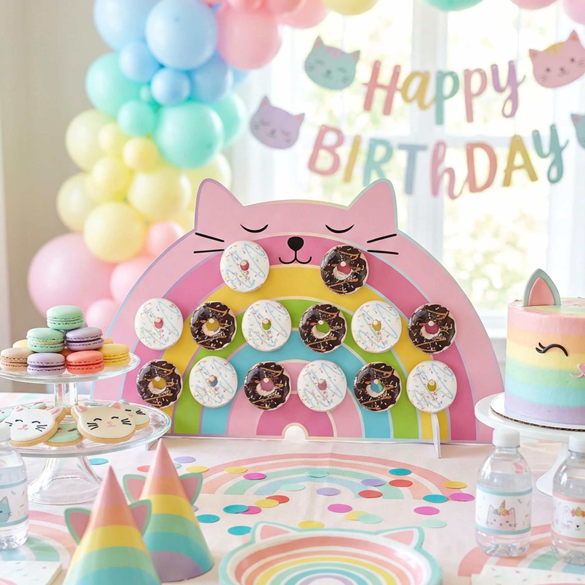 Photo 1 of HOMEZZO Cartoon Cat Donut Wall Stand