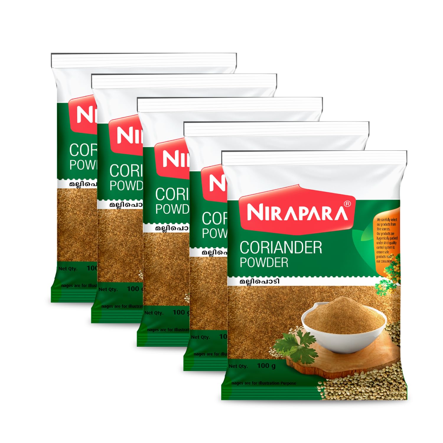 Nirapara Coriander Powder for Incredible Taste and Flavour| Perfectly Grounded for Rich Texture & Aroma| No Added Flavours & Colours| Hygienically Packed| 100g x 5 | 500 gms (B09MSQQJQM) Amazon Price History, Amazon Price Tracker