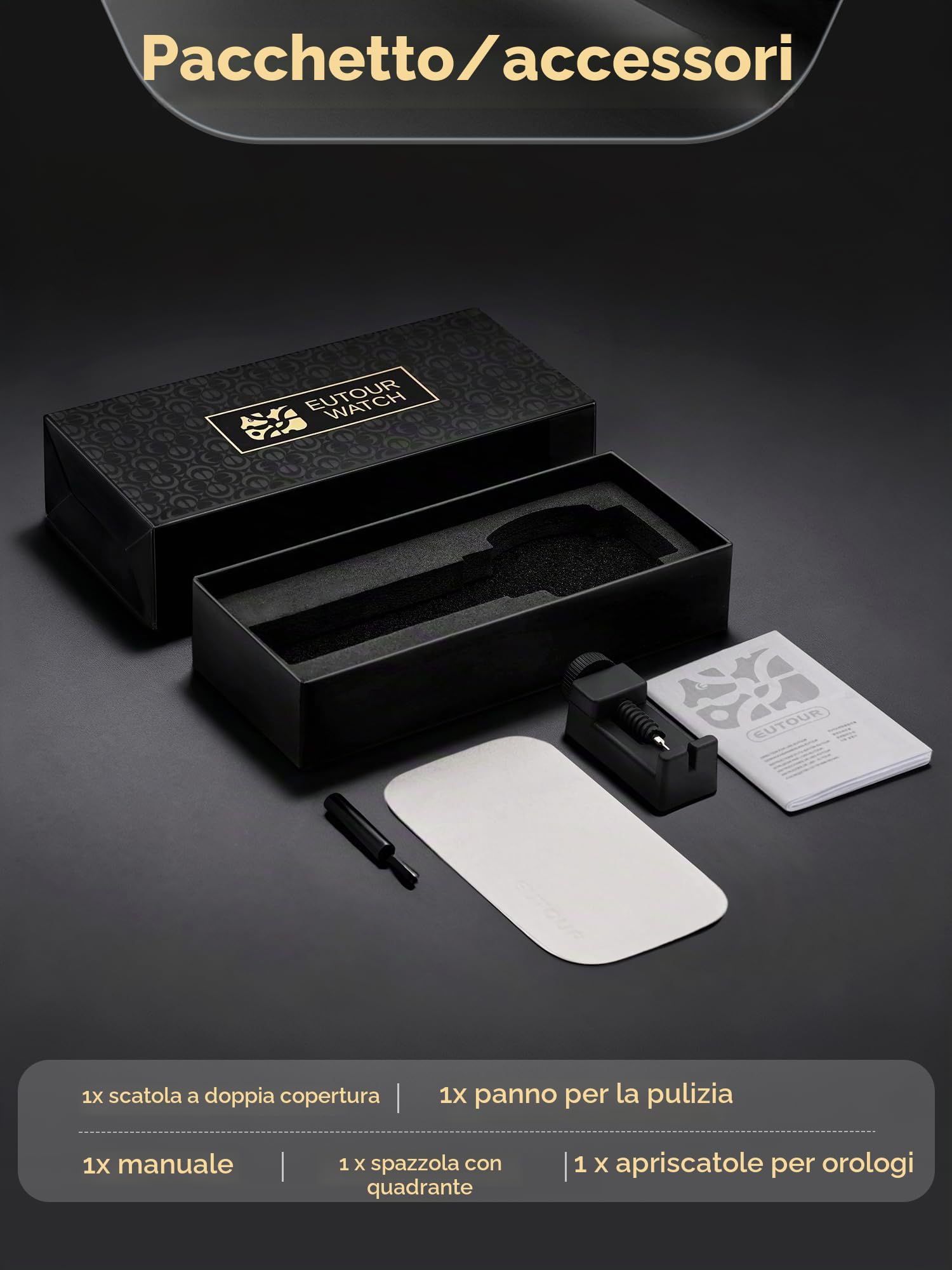 EUTOUR Ologio di Diamanti Magnetico Lusso Fashion Nessun Vetro Cuscinetto a Sfera Quarzo Orologi da Polso da Uomo Donna con Cinturino in Acciaio Inossidabile 42mm