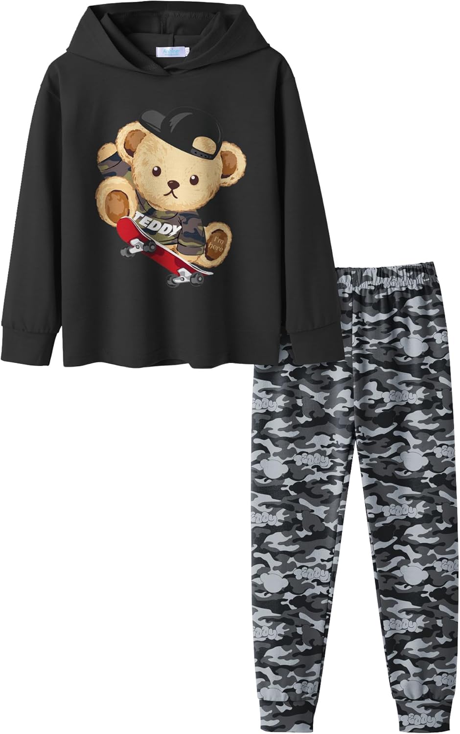 Arshiner Girl's 2 Piece Tie-dye Pullover Hooded Sweatshirt Set Sweatsuits and Sweatpants