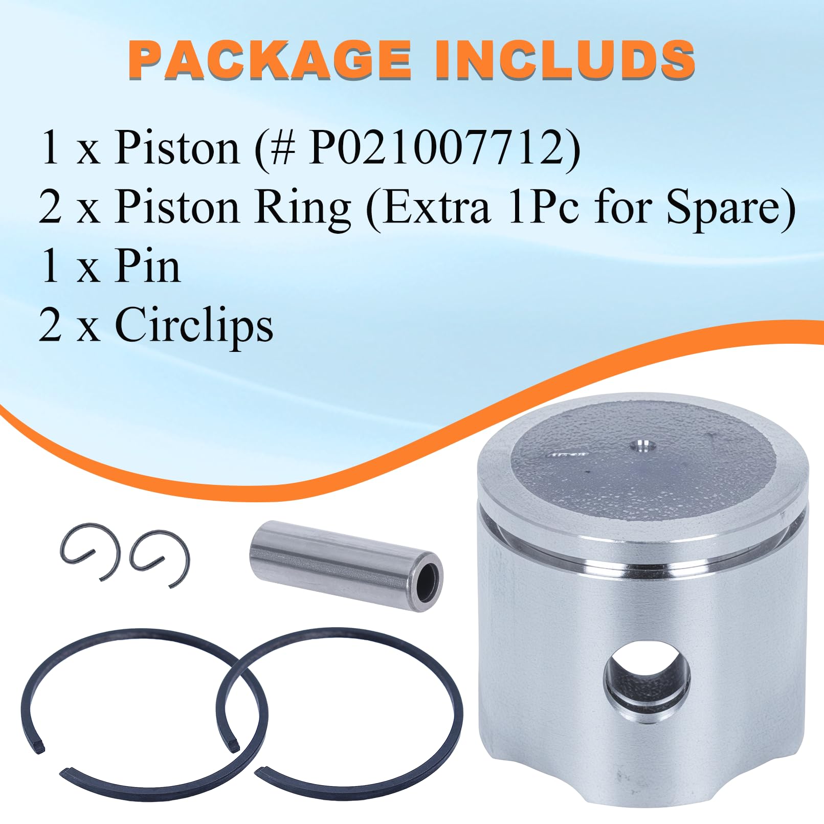 Pop-Up Piston Kit For Echo GT200, SRM210, PB200 & More 2-Stroke Engines - Performance Upgrade 12 thumbnail image