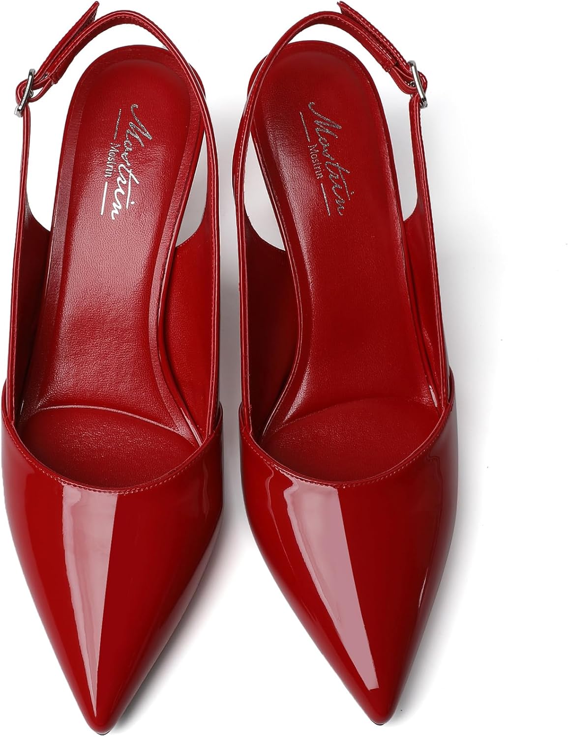 Mostrin Kitten Heels for Women Slingback Pointed Closed Toe Heels Women's Pumps Shoes for Wedding, Party, Commuting - Image 4