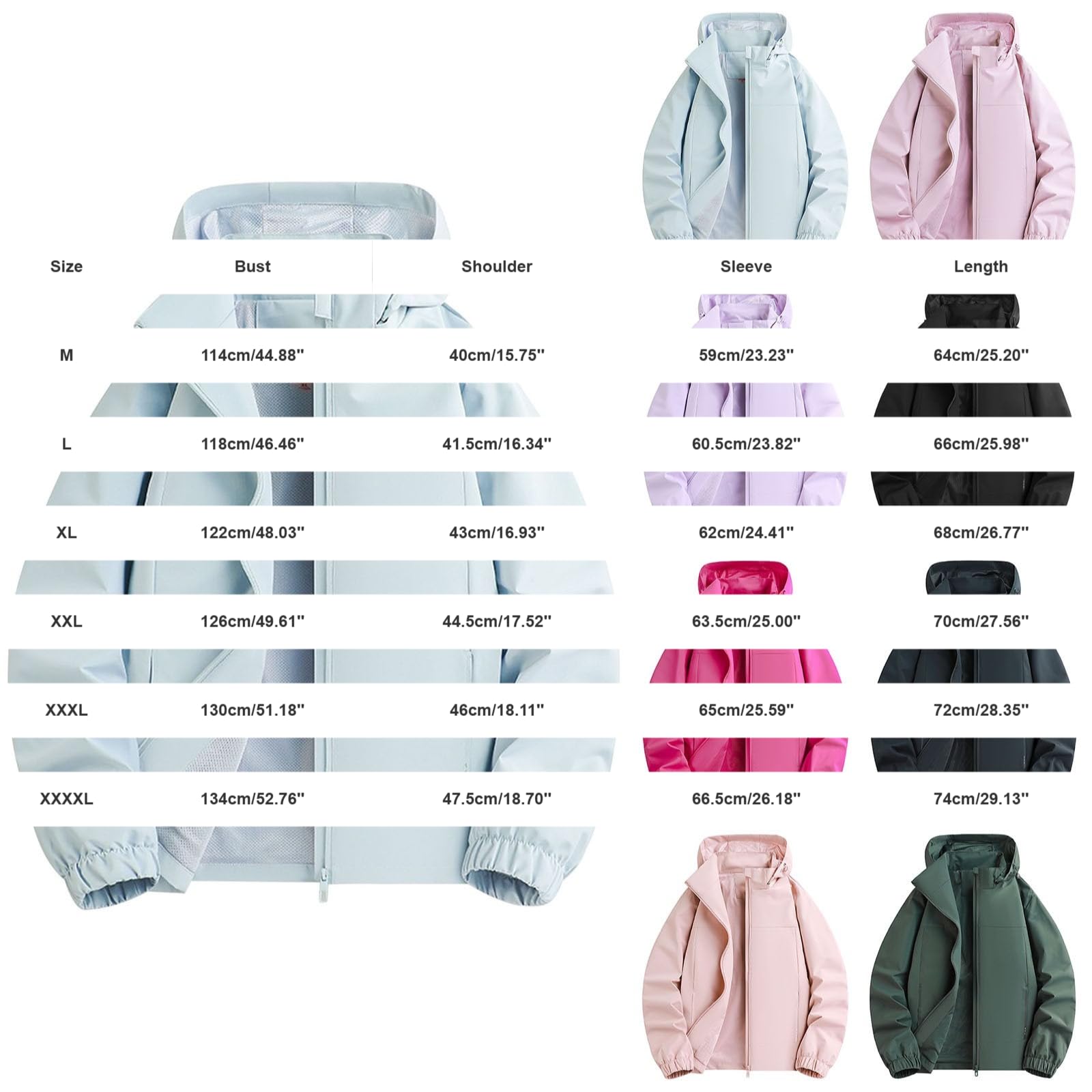 Chubasquero para mujer, impermeable, transpirable, sudadera con capucha, chaqueta de entretiempo, plegable, para senderismo, chaqueta de softshell para senderismo, chaqueta cortavientos ligera para