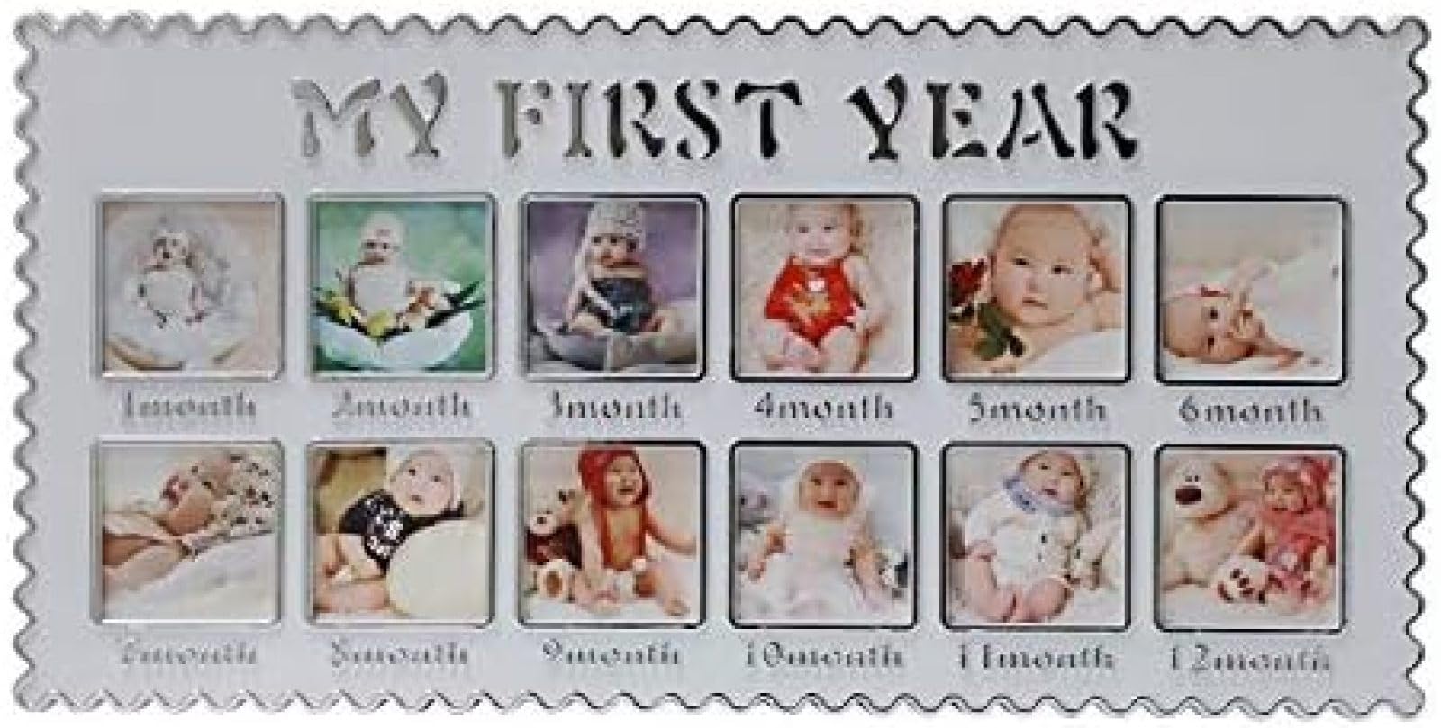 Ramki Do Zdjęć Dziecko Mój Pierwszy Rok Ramka Na Zdjęcia Multi-Photo Photo Moments Pamiątkowa Ramka Na Zdjęcia Dziewczyny Chłopcy Photo Impression Kit Album Noworodek Baby Shower Ramka Urodziny Xm