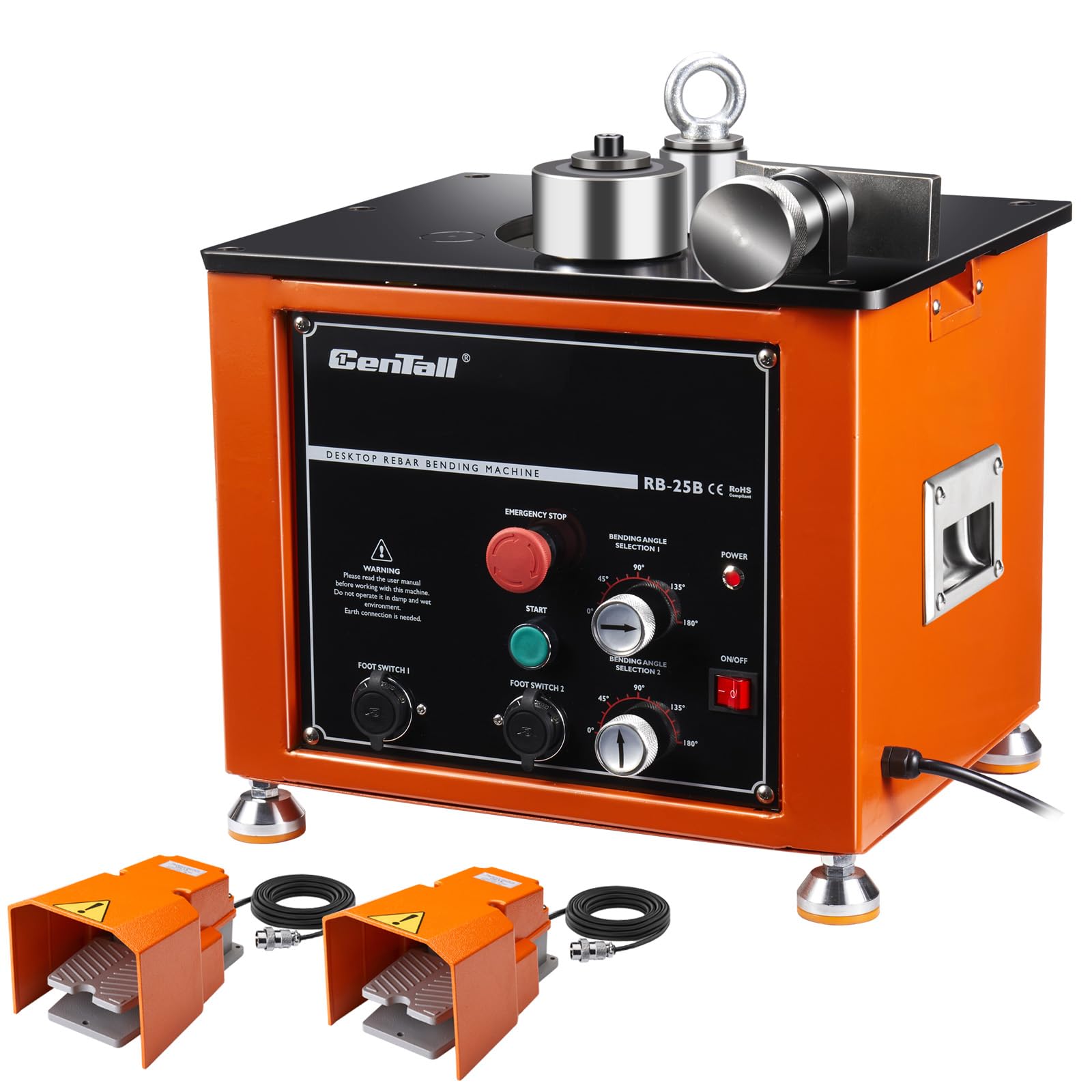 CENTALL Electric Hydraulic Rebar Bender 1600W Desktop Electric
