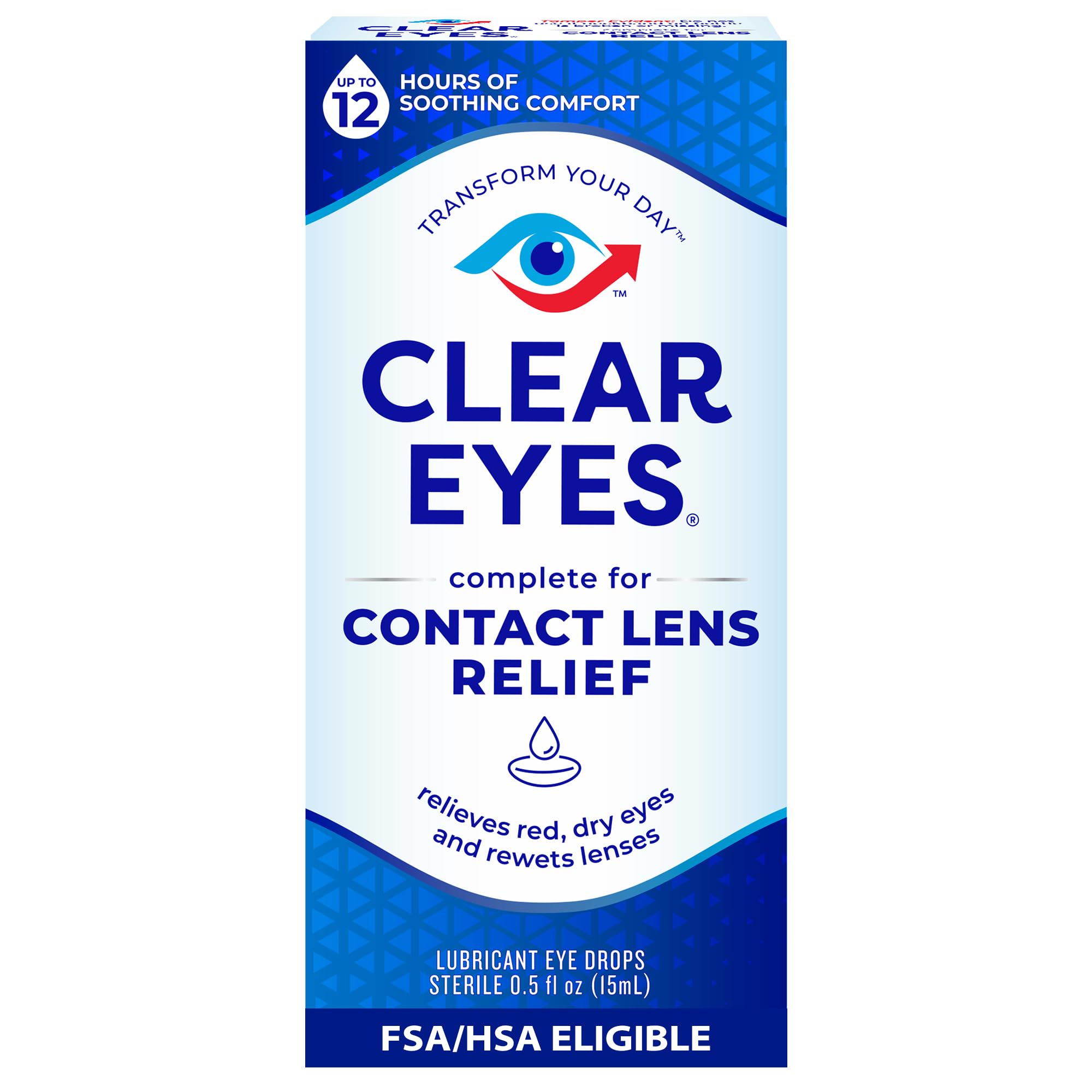 Clear EyesContact Lens Multi-Action Relief Eye Drops | 0.5 FL OZ