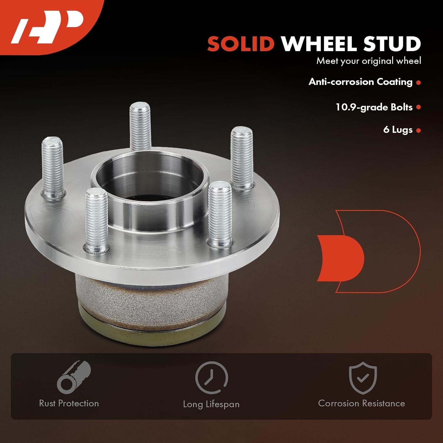 A-Premium 2 x Rear Wheel Bearing and Hub Assembly with 5-Lug Compatible with Ford Transit Connect 2010 2011 2012 2013