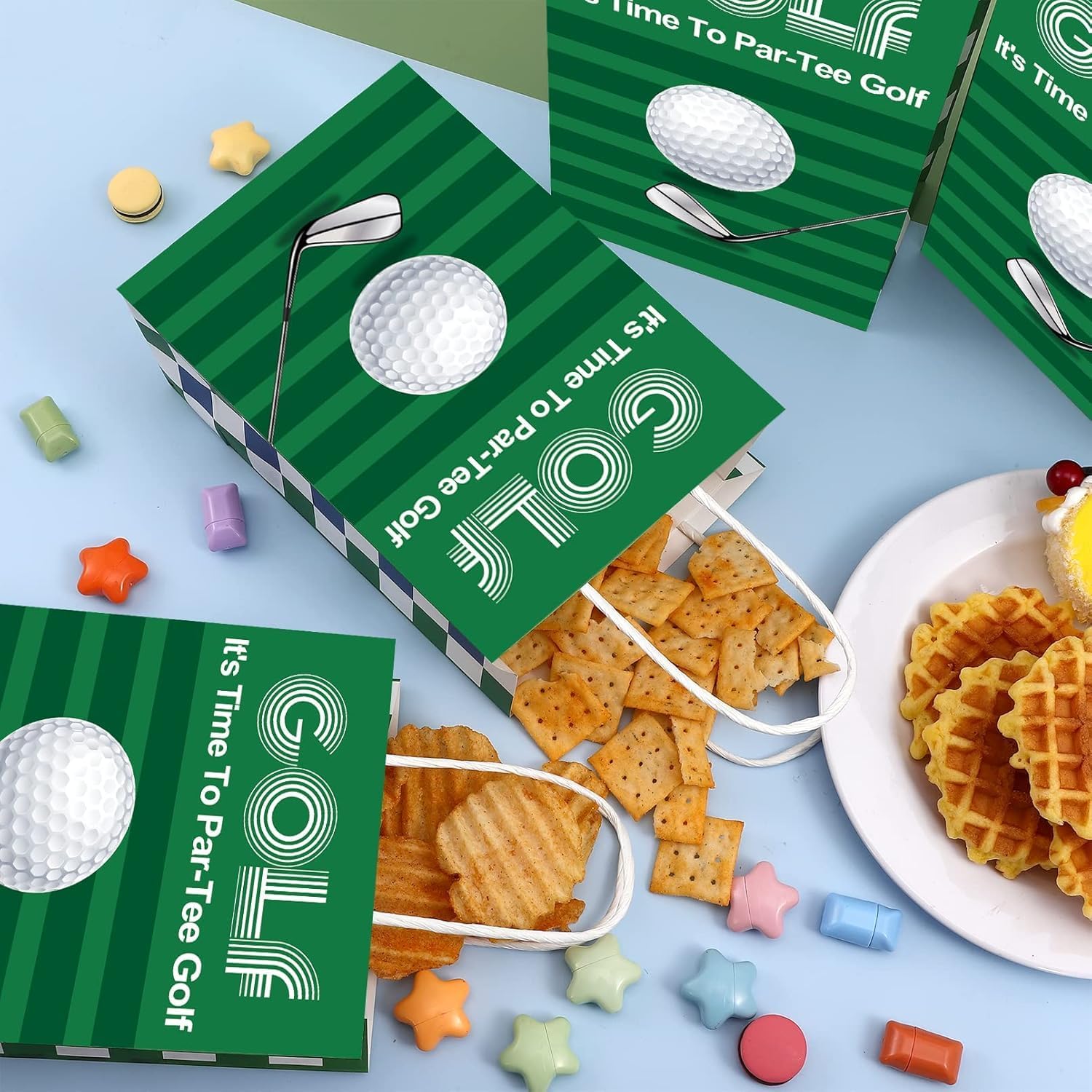 12 Pack Golf Party Bags, Golf Party Favor Bags With Handle