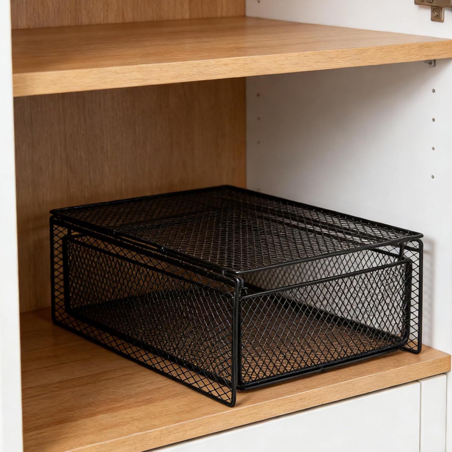 Closet Wire Rack: Stackable Closet Storage Basket - Space-Saving Clothes Drawer Organizer for Bathroom Kitchen Laundry Room Wardrobe