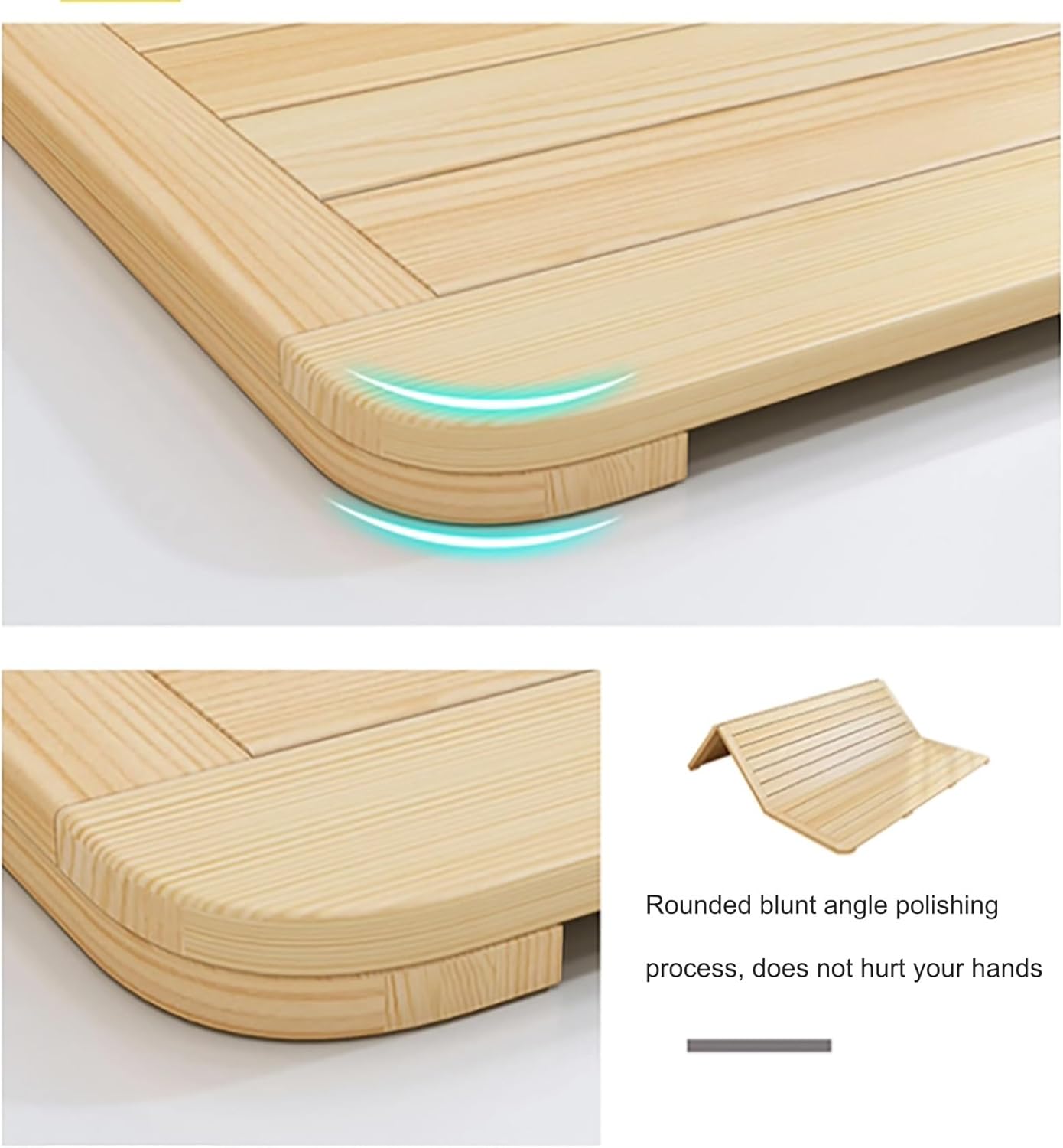 Foldable Wooden Bed Board,Bed Frame Replacement Wooden Mattress,Hardwood Bed Board for Lumbar Spine Protection(W135xL190m/53.15x74.8in)