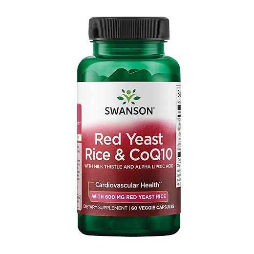 Swanson Traditional Red Yeast Rice & CoQ10 with Milk Thistle and Alpha Lipoic Acid 60 Veg Capsules