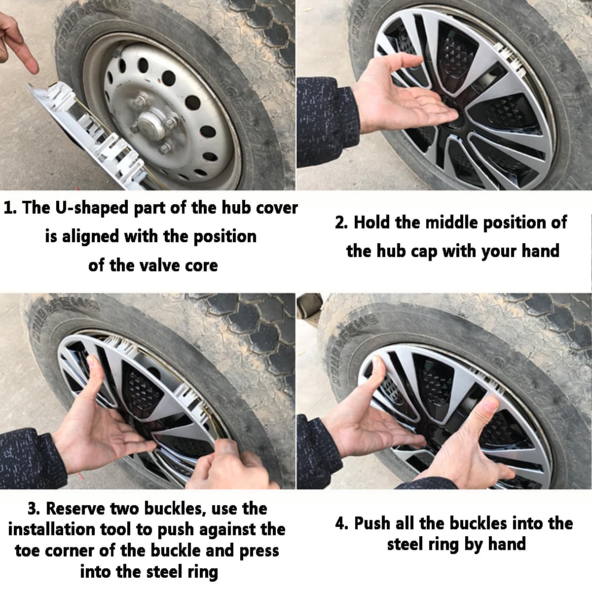 Coprimozzi Nero Carbonio - Set Da 4, Diametro 50 Mm, Per Cerchioni In Alluminio - Foto 8