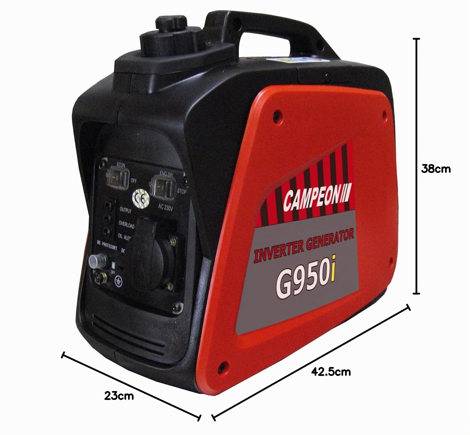 Campeón G-950i - Generatore a Benzina, Rosso, Nero
