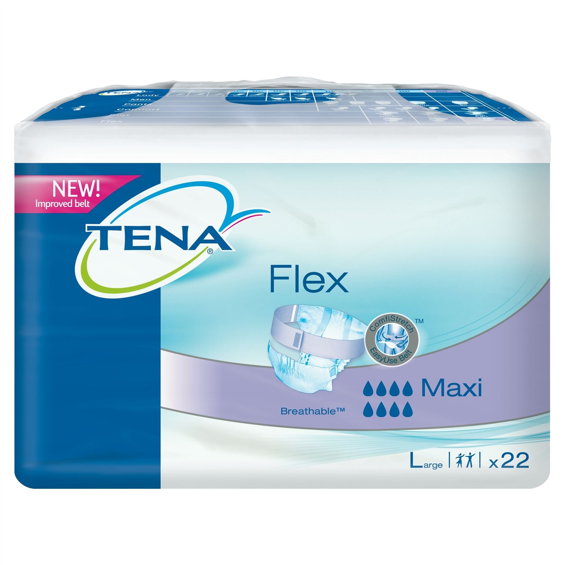 3 x TENA Flex Maxi Large Confezione da 22