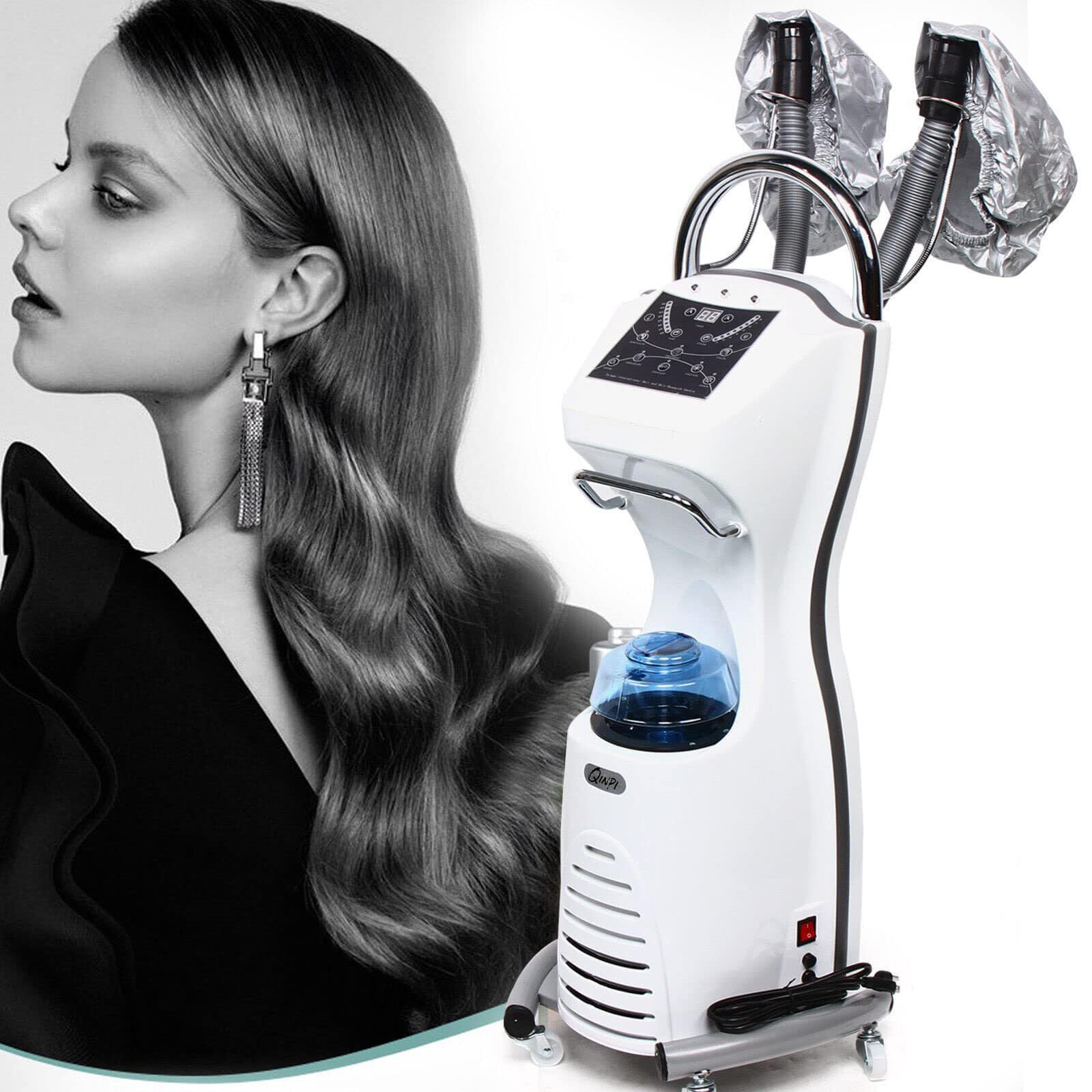 Vaporizzatore per la Cura dei Capelli e del Cuoio capelluto, vaporizzatore per Capelli con micronebulizzazione, disintossicante per Il Cuoio capelluto, Avvio con Un Solo Tocco