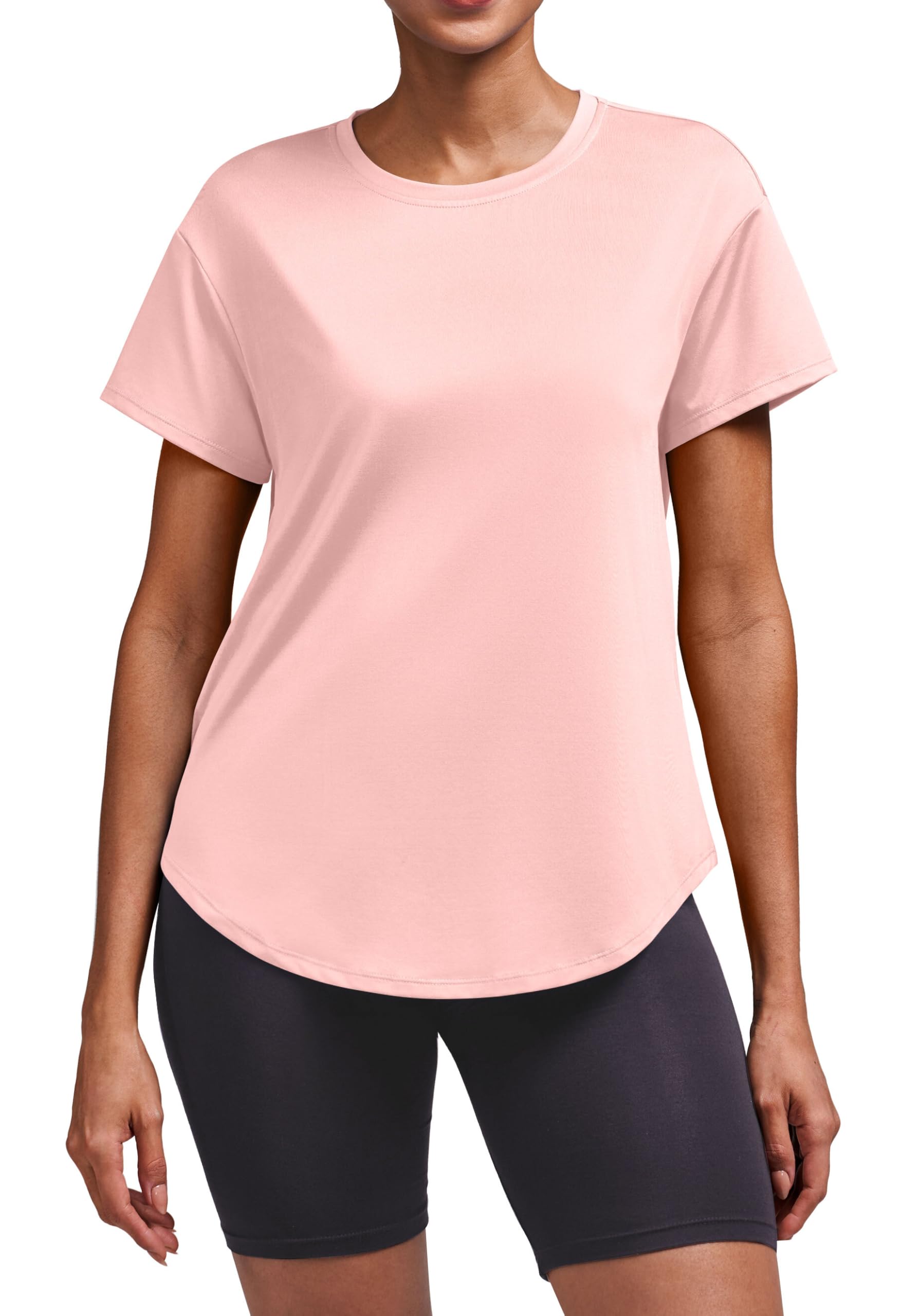 Alaroo Workout Tops for Women Short Sleeve T-Shirts Loose Fit Athletic Fitness Clothing for Gym Running Yoga Summer Tops 2026 — view 4