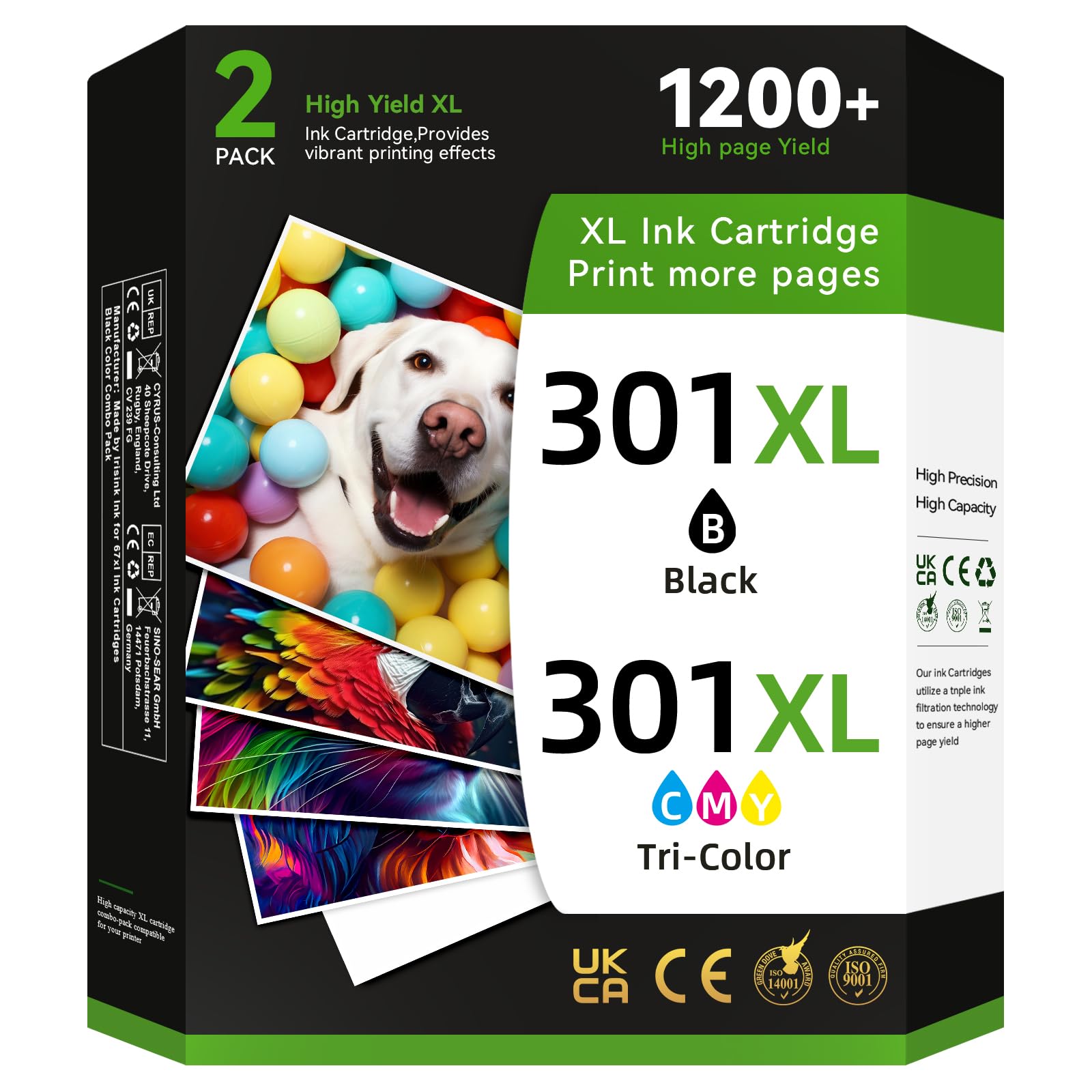 Heroil 301 301XL Negro Y Color Cartuchos De Tinta Para HP 301 XL, Alta Capacidad, Compatible Para HP Envy 4500 5530 5534 DeskJet 2540 2543 2544 1000 1050 1510 3050 OfficeJet 2620 2622 4630 - View #6