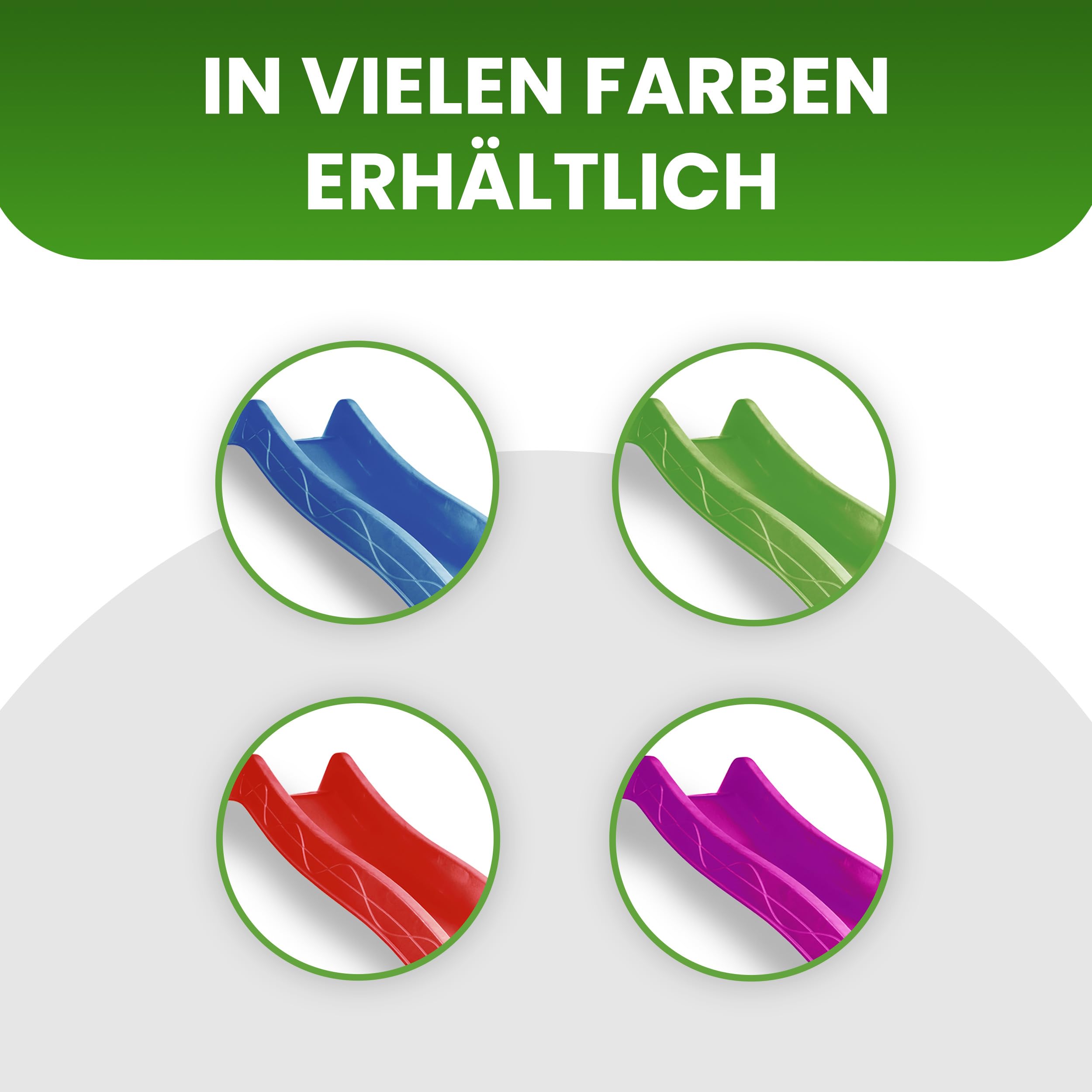 Gartenpirat Wellenrutsche 290 cm Violett für Podesthöhe 150 cm | Anbaurutsche mit Wasseranschluss | Gartenrutsche für Spielturm, Schaukel & Stelzenhaus | inkl. Montageschrauben