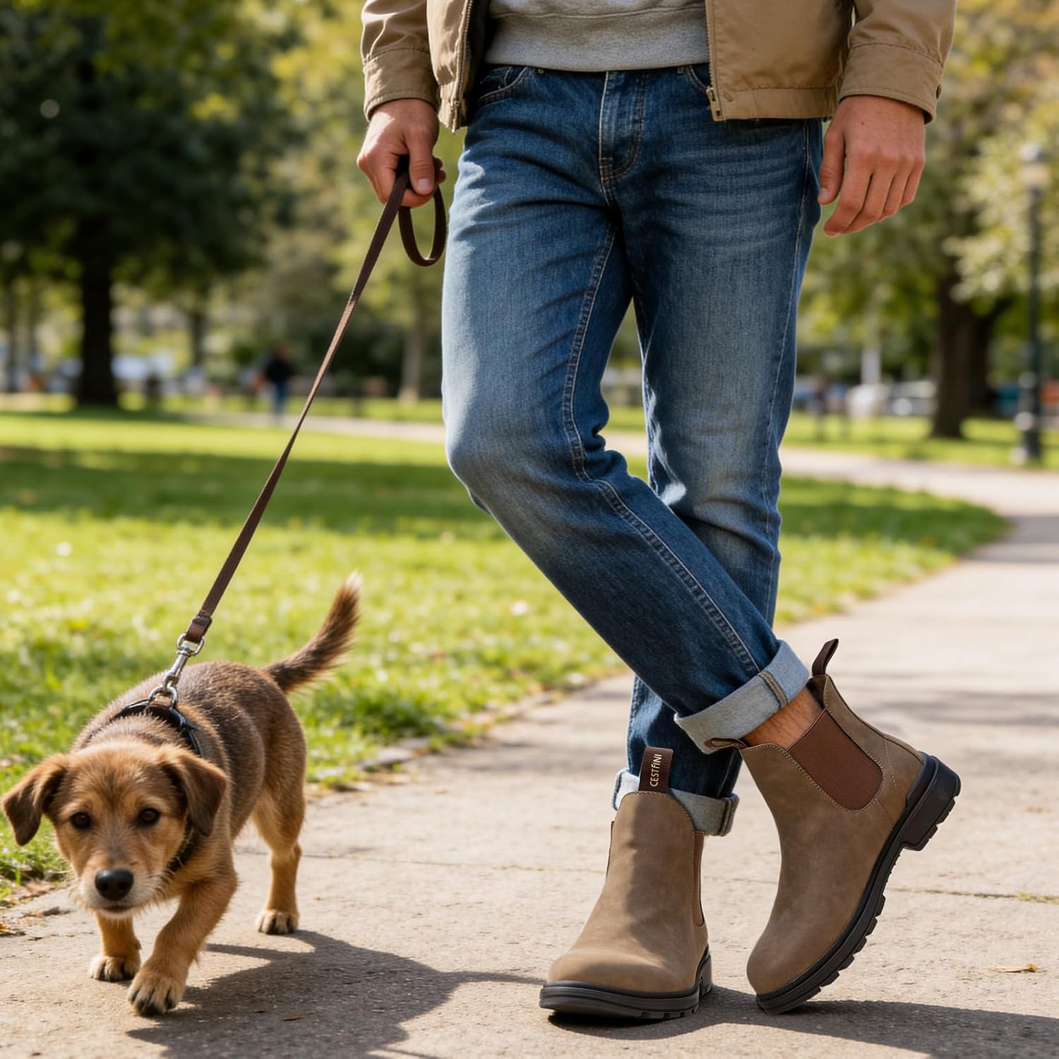 Cestfini Mens Slip On Chelsea Boots